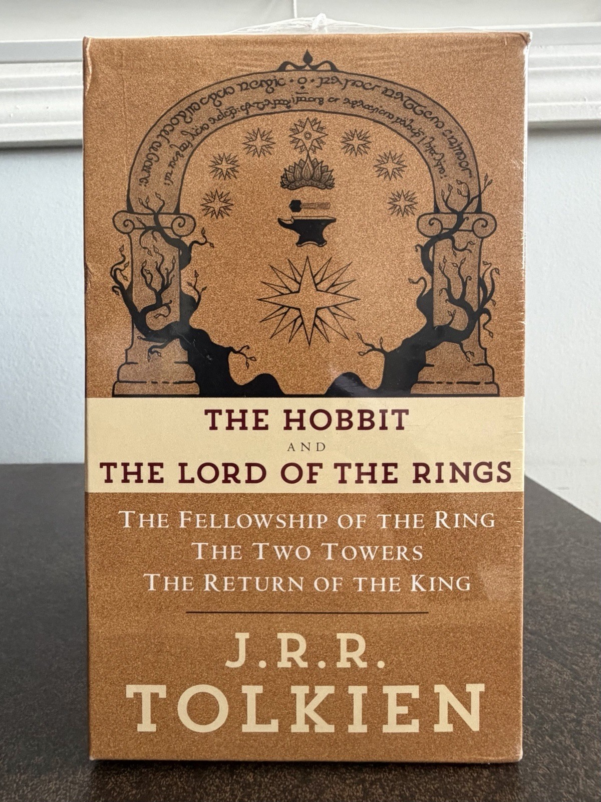 J.R.R. TOLKIEN 4 BOOK BOXED SET THE HOBBIT AND THE LORD OF RINGS LOTR DEL REY 🆕