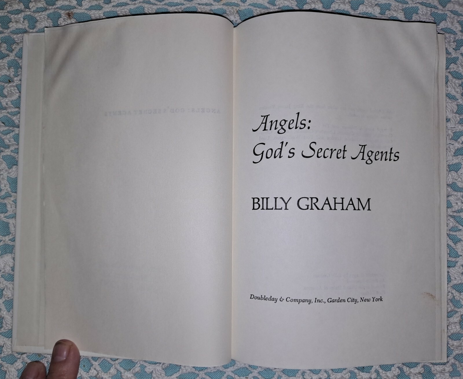 Angels: God&rsquo;s Secret Agents by Billy Graham, 1975 (1st Edition), HC, 175 pages