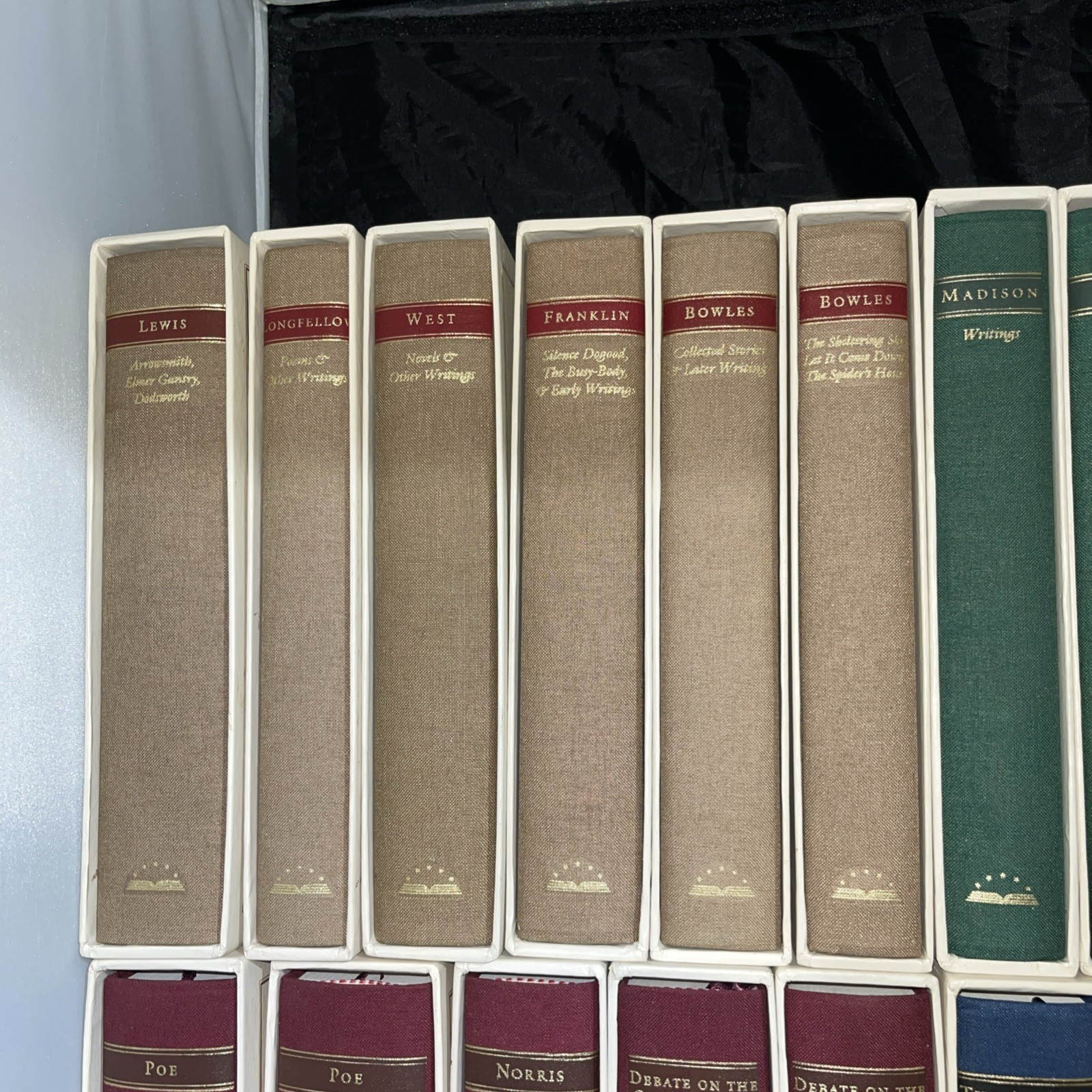 The Library Of America Books with Slipcases Lot Of 19 Mixed Authors Classics