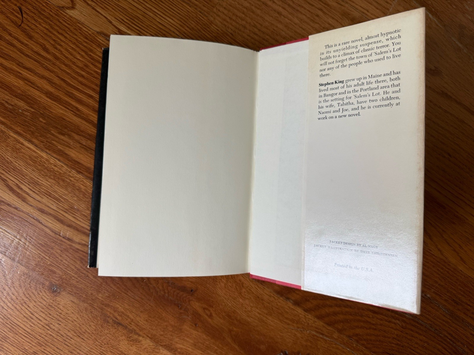 1975 SALEM&rsquo;S LOT Stephen King Hardcover First Book Club Edition BCE 1st edition