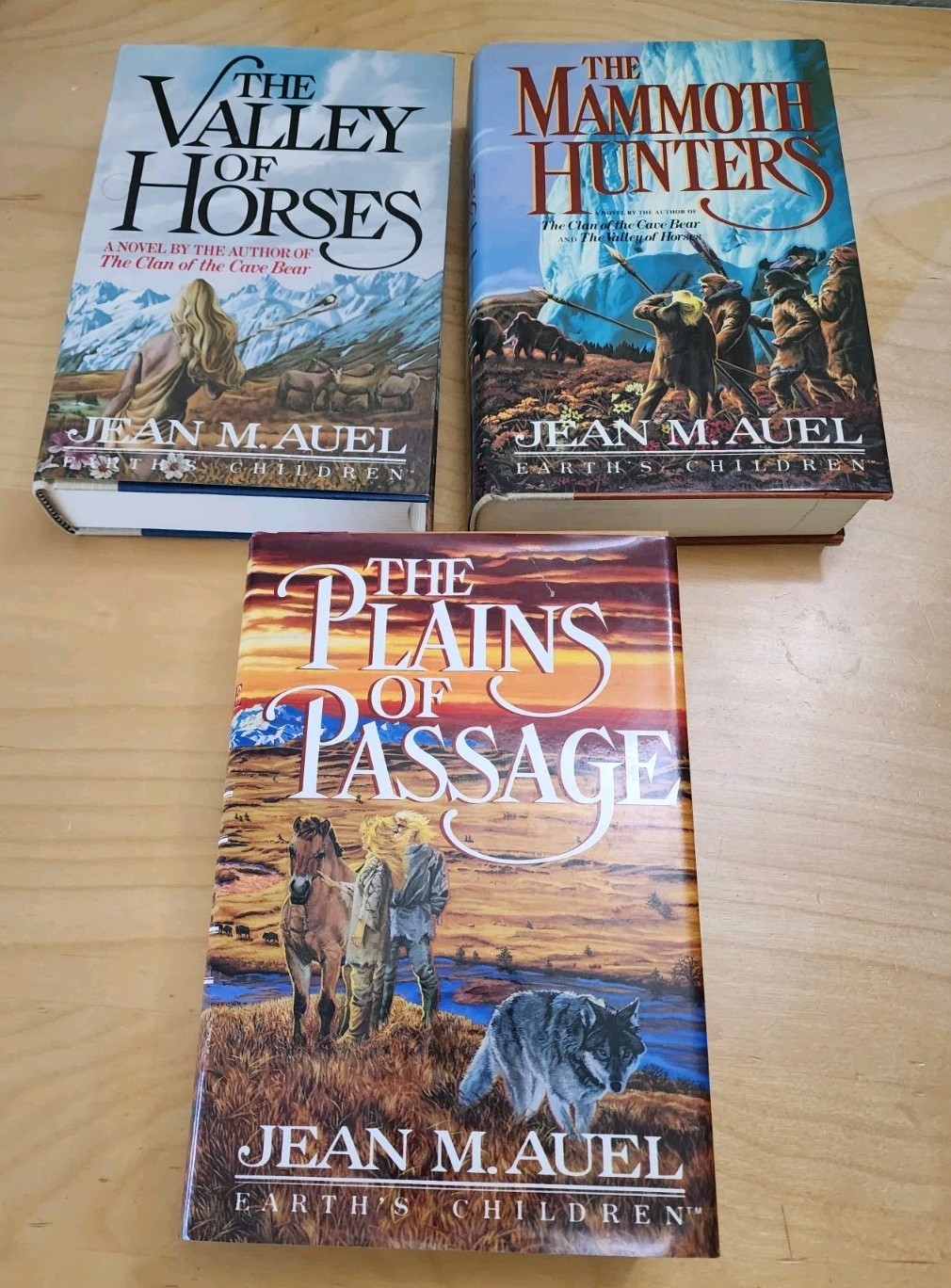 Jean M. Auel, Earth&rsquo;s Children Novels, Lot of 3, HC, 1st Ed.