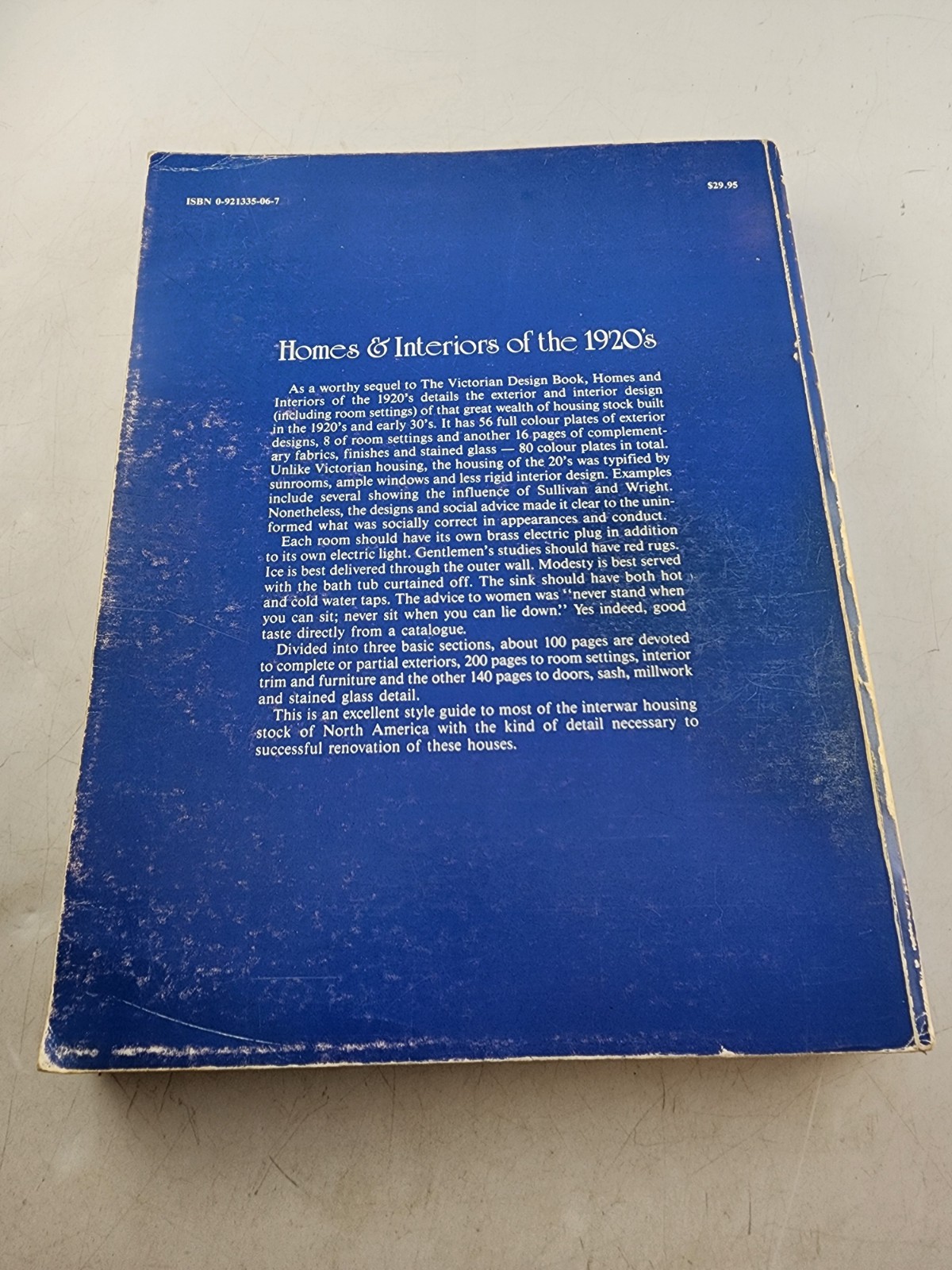 Homes and Interiors Of The 1920&rsquo;s A Restoration Design Guide 1987 Paperback Vtg
