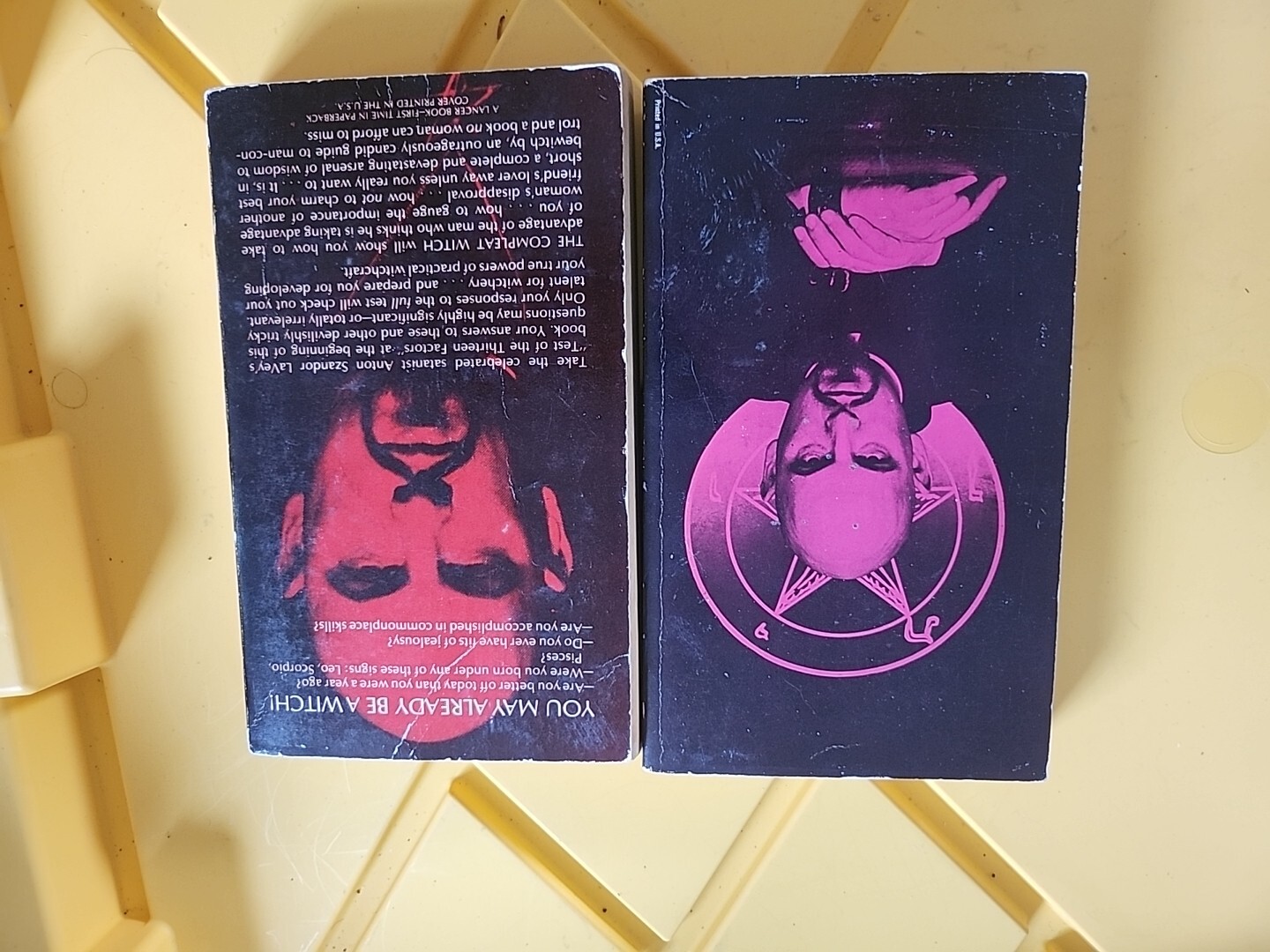 Lot of 2 The Satanic Bible 1st 5th Printing 1971 69 & Compleat Witch Anton LaVey