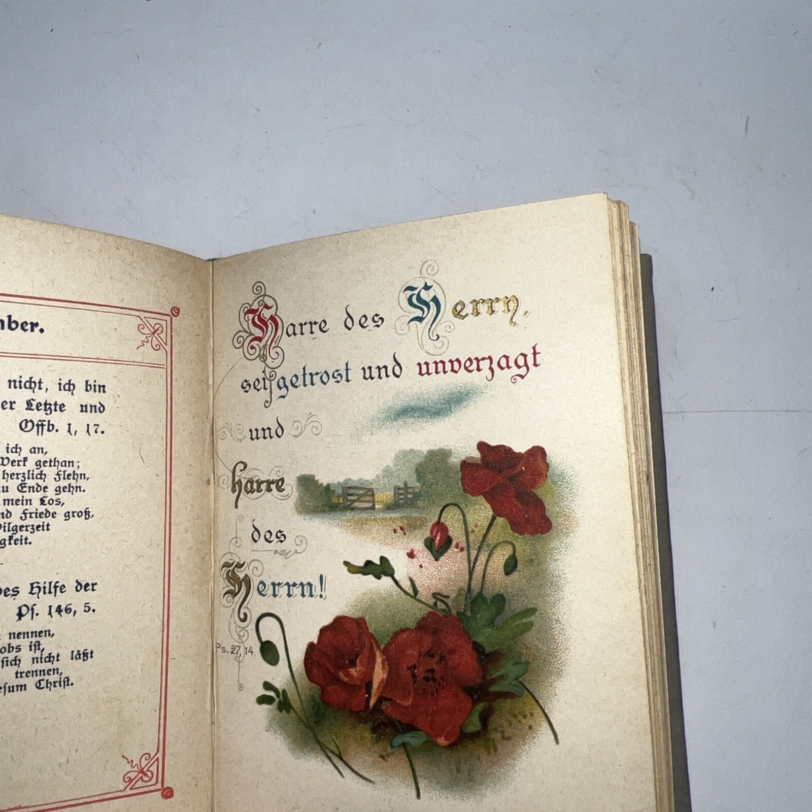 Vintage Forget Me Not German Prayer Book « Christliches Vergissmeinnicht »