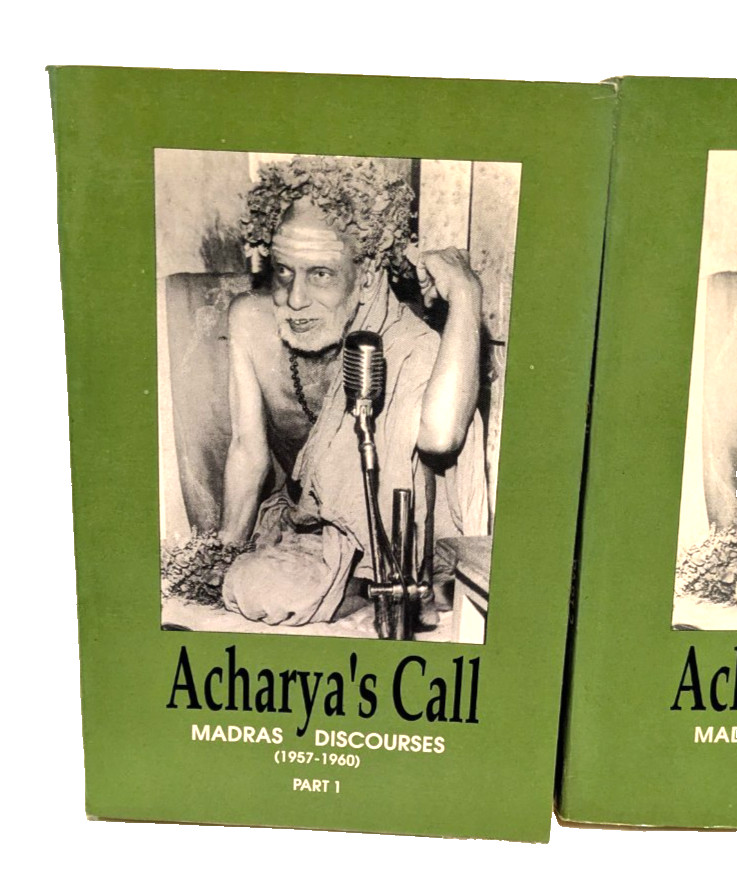 Acharya&rsquo;s Call Madras Discourses Book Set Second Edition 1995 Part 1 & 2 Aiyer