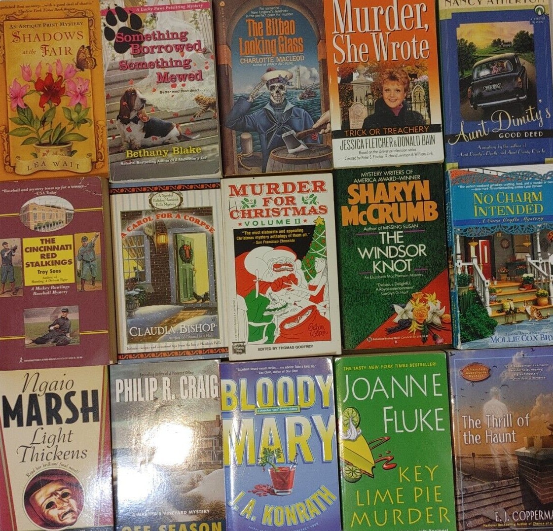 RANDOM MIX Lot of 10 COZY MYSTERY Paperbacks Women Sleuths Unsorted Bundle