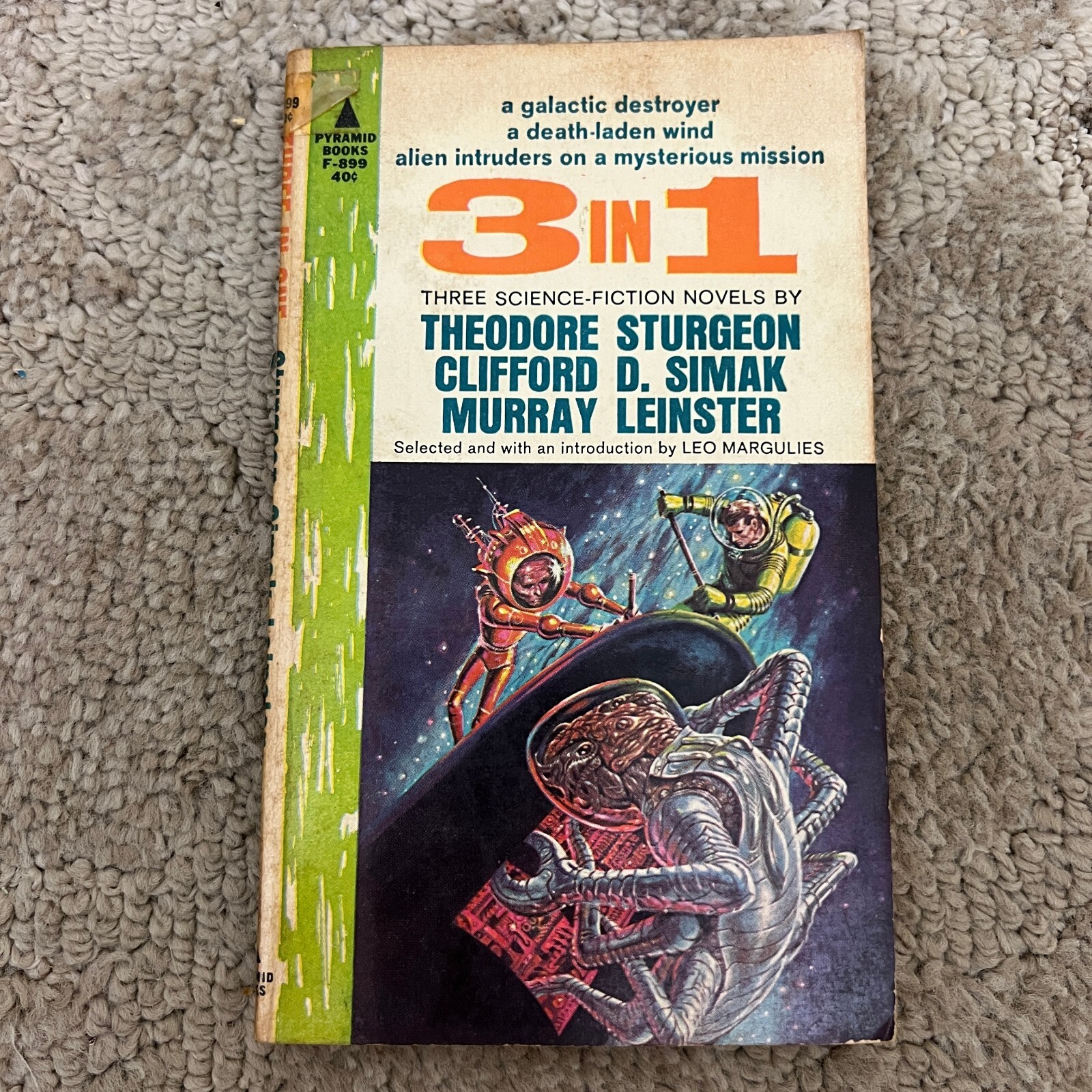Three in One Science Fiction Paperback Book by Leo Margulies Pyramid 1963