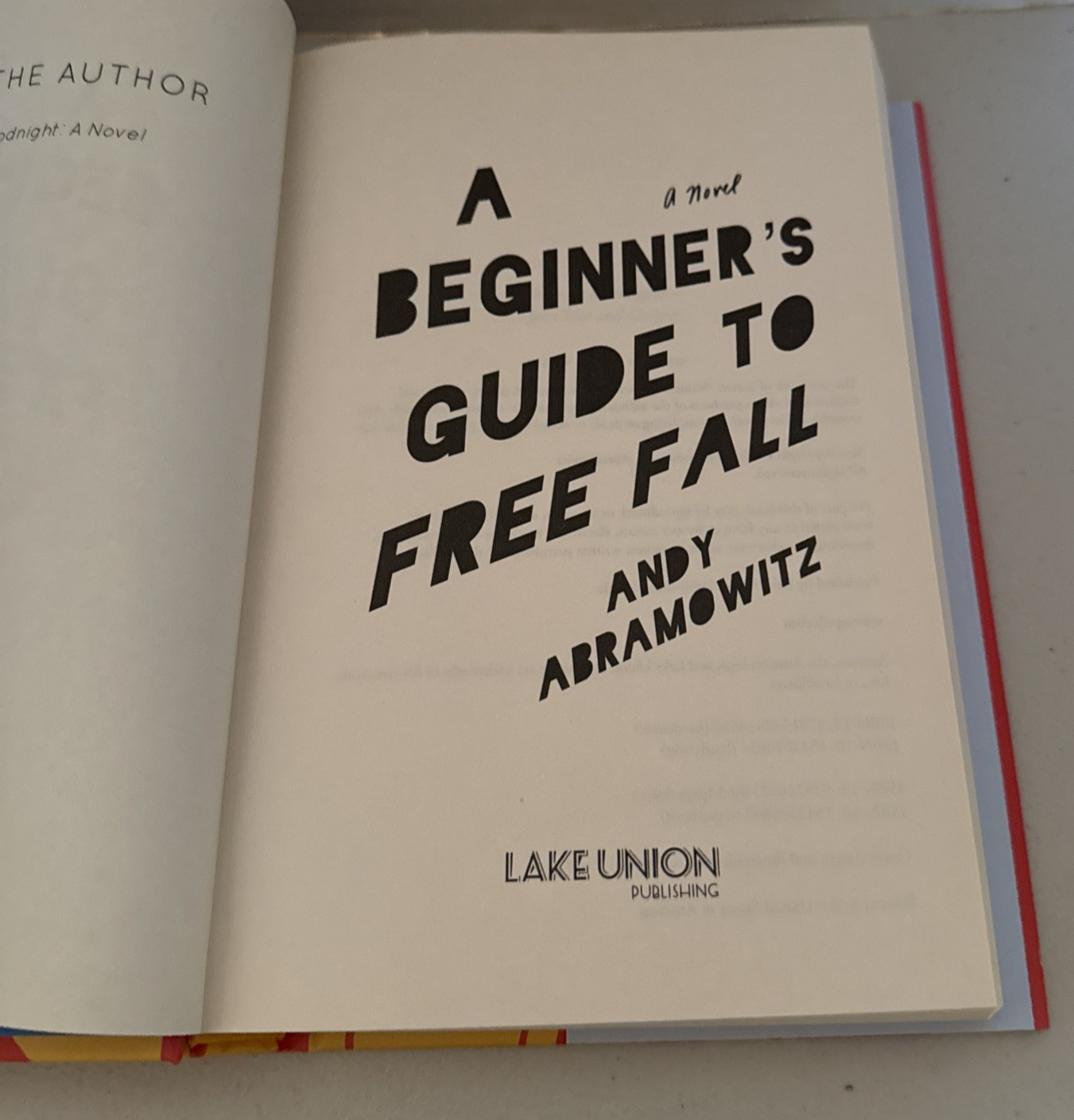 « A Beginner&rsquo;s Guide to Free Fall » by Andy Abramowitz (Hardcover)