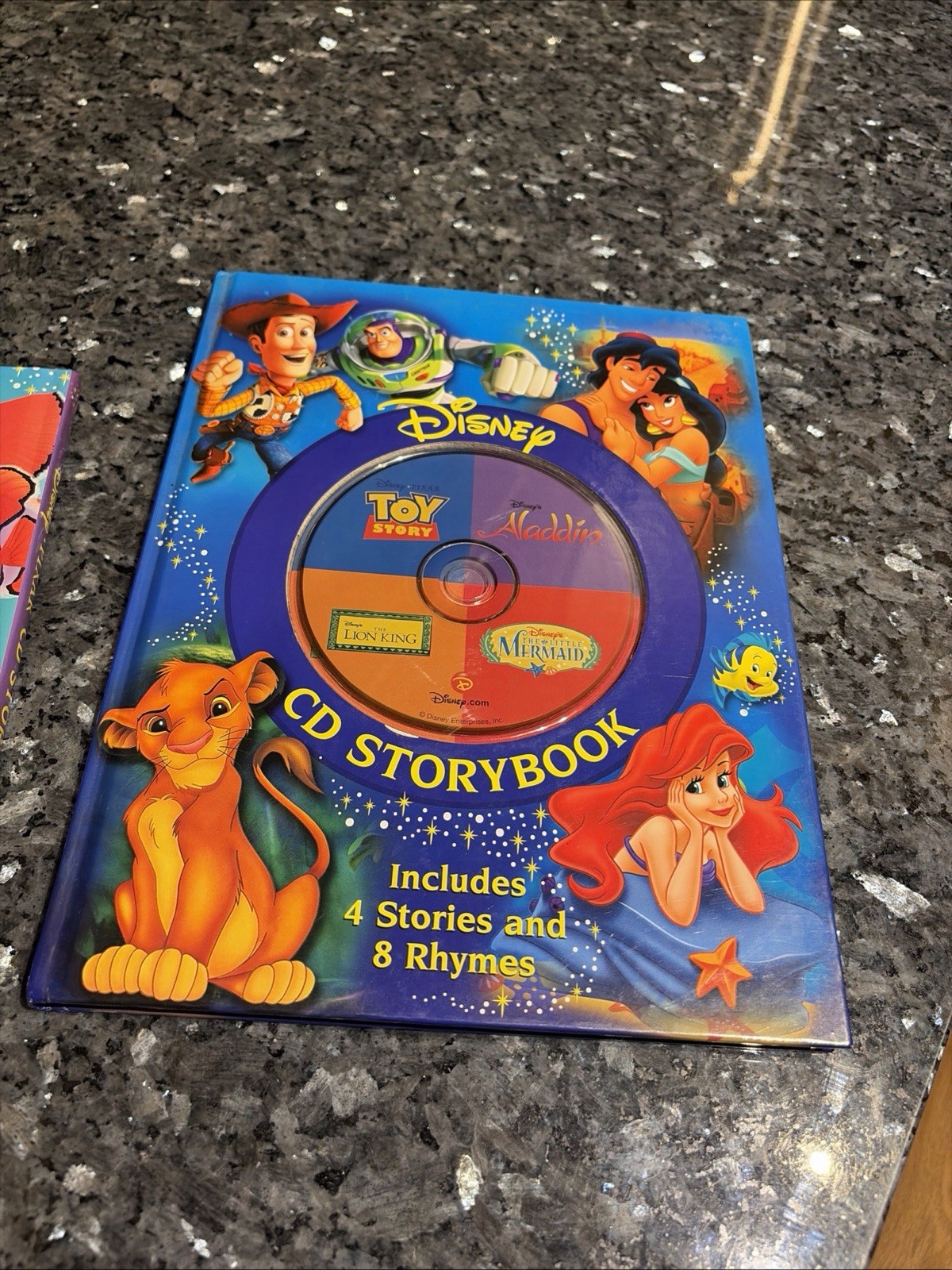 Lot Of 2 – Disney CD Storybook – Lion King Little Mermaid Toy Story Aladdin Bugs