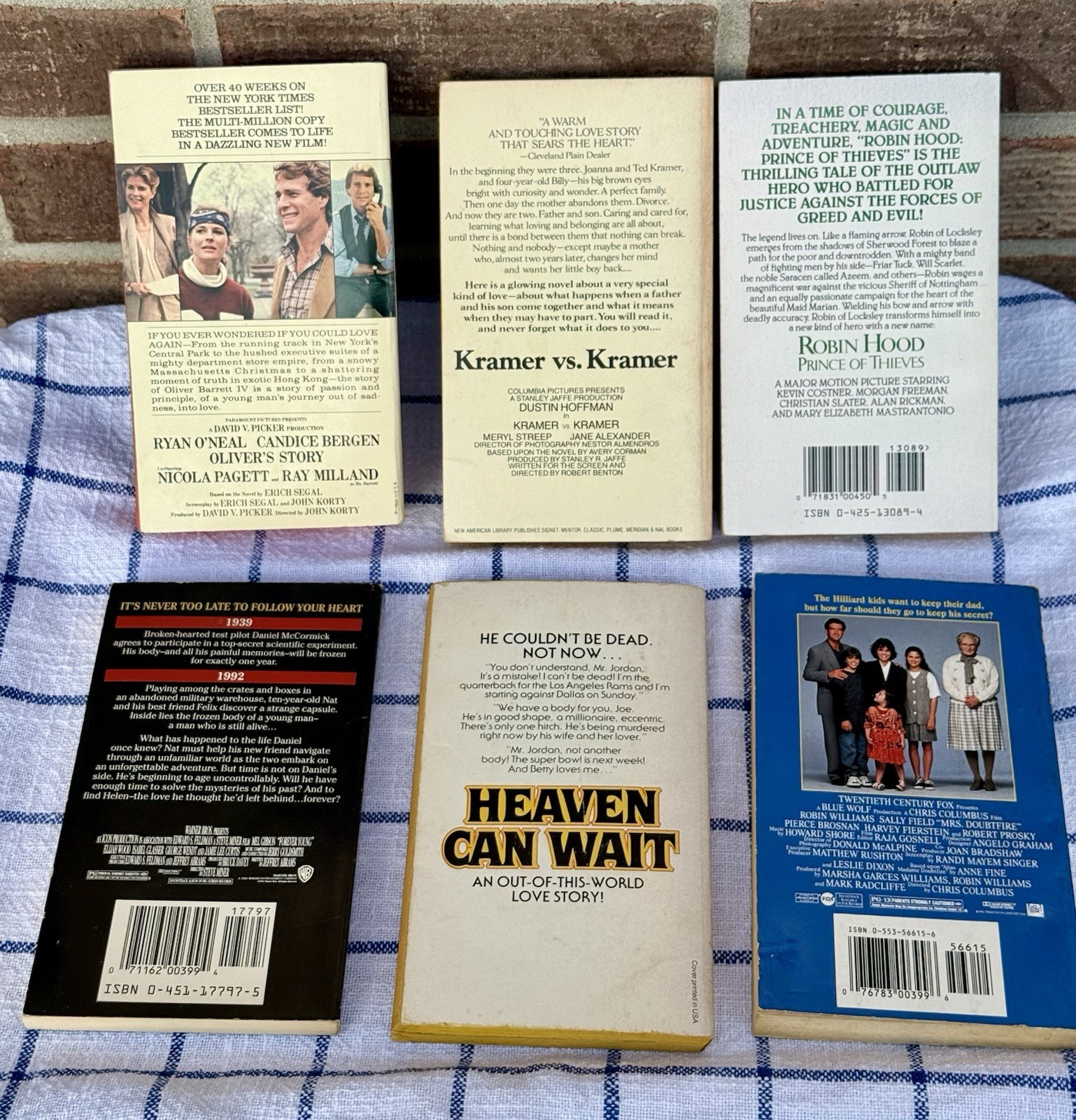 1980&rsquo;s Pbs Lot of 6 Movie Tie In Romance Family Adventure Action Kramer vs Krame