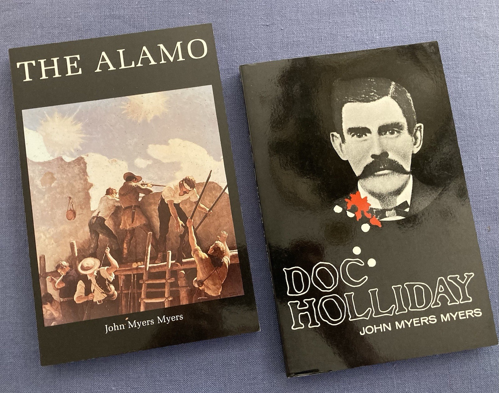 The Alamo + Doc Holliday by John Myers 2 Paperbacks Historical Bio Old West Lot