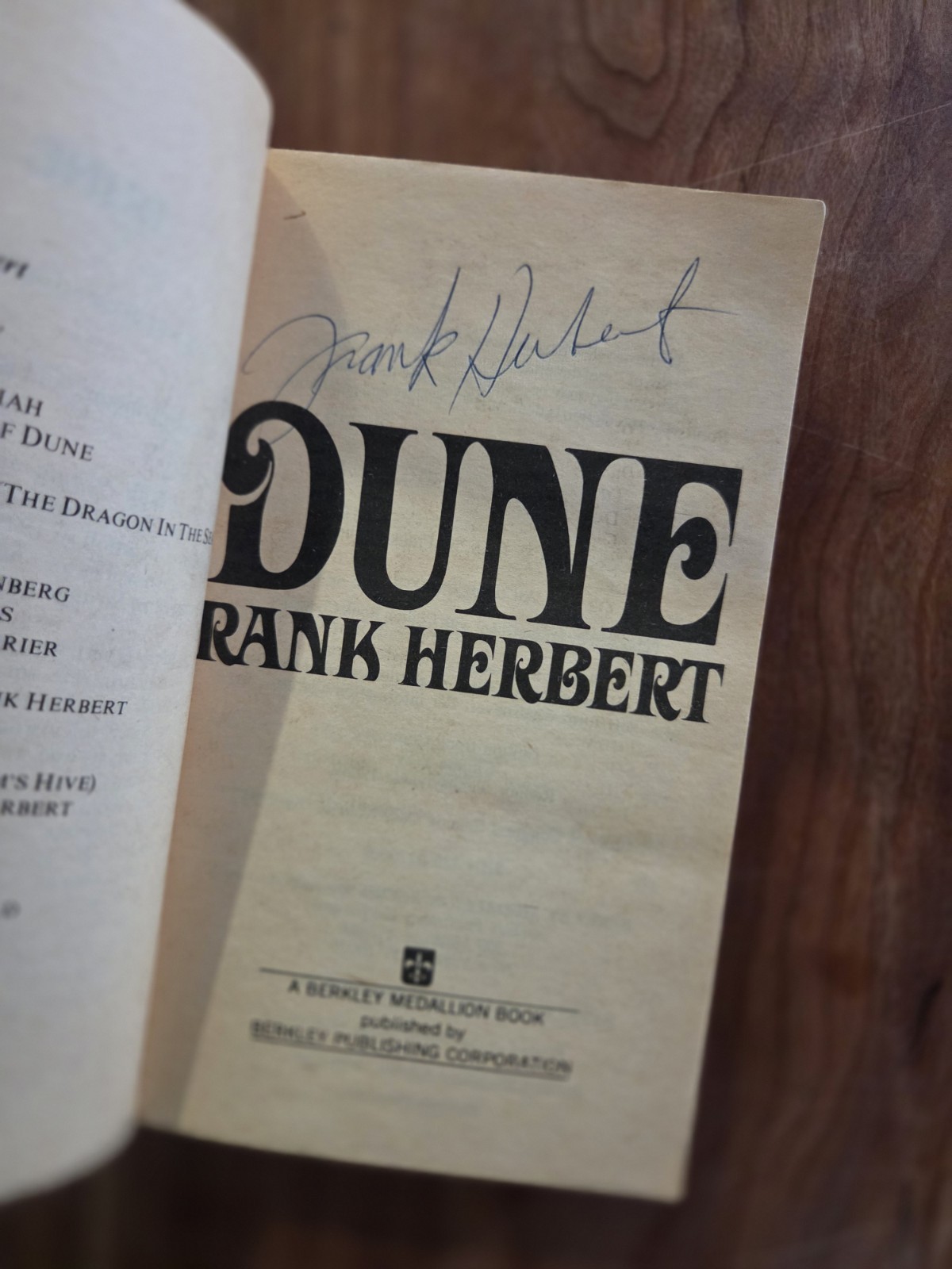 SIGNED Frank Herbert – Dune – Paperback