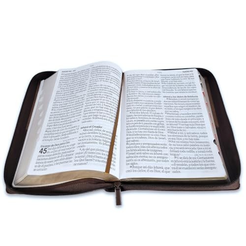 Biblia con Cierre Letra Super Gigante 19 puntos RV1960 imit piel cafe con indice