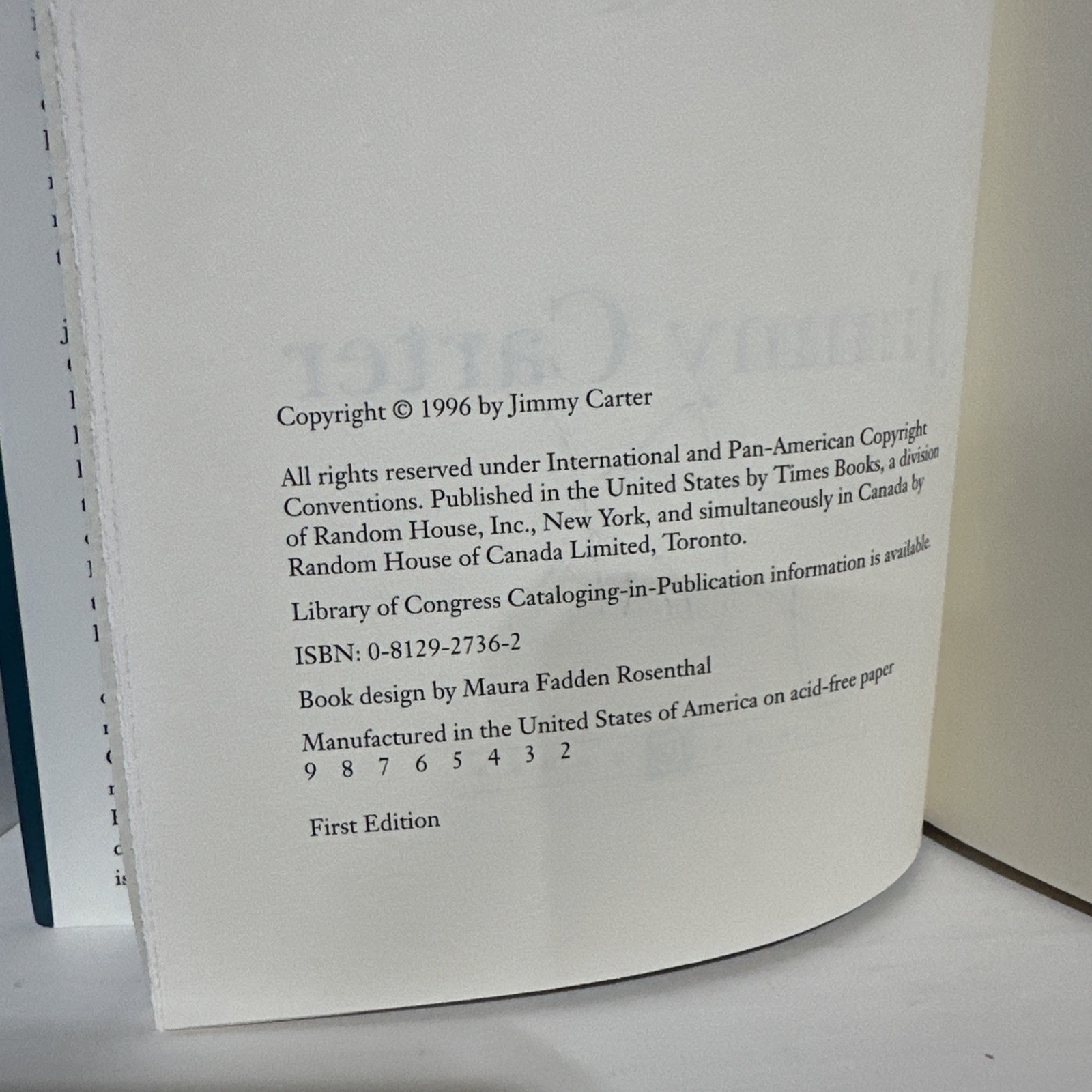 Jimmy Carter SIGNED! Living Faith 1996 1st Edition Hardcover Nice!
