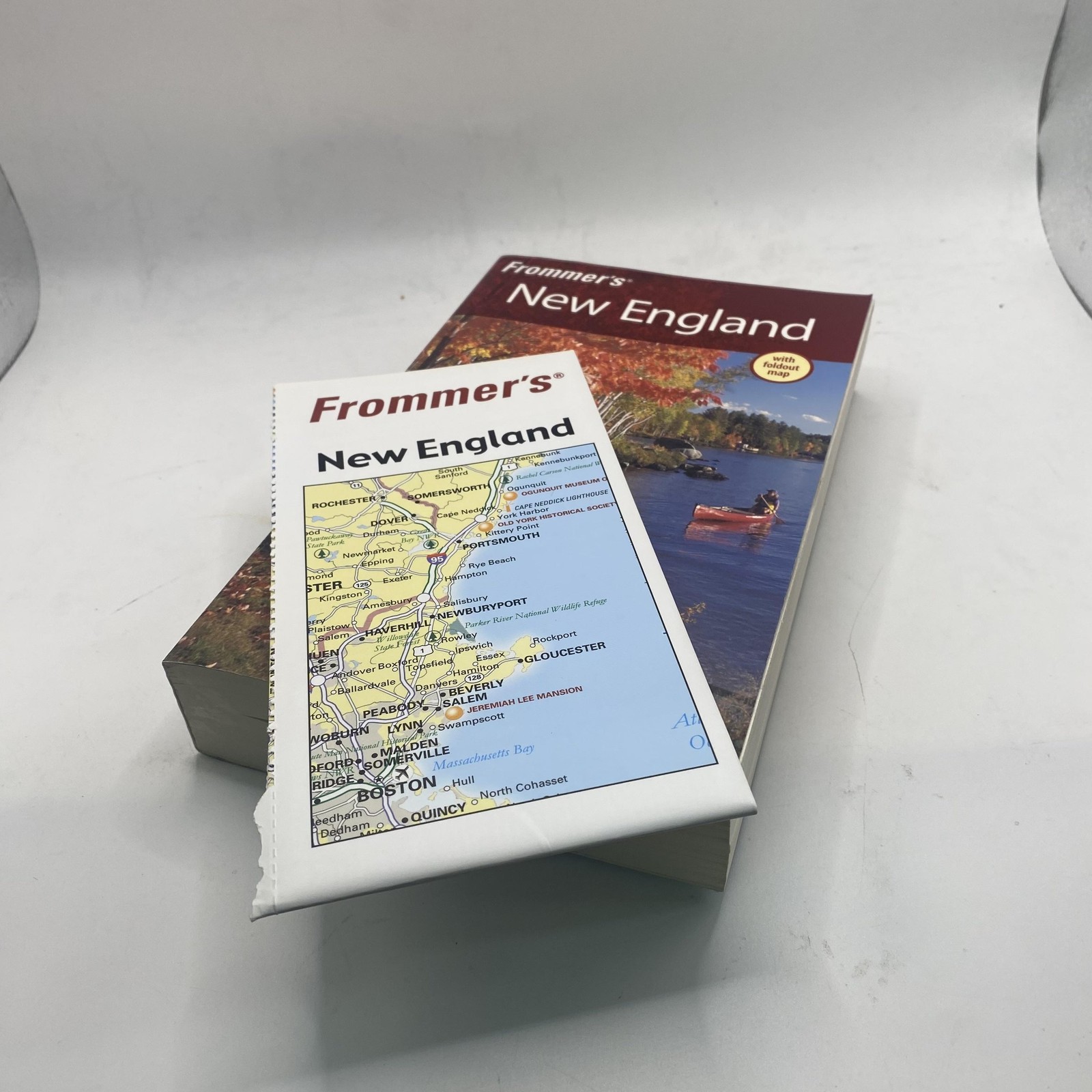 Frommer&rsquo;s New England 2006 Paul Karr Maroon PB Travel Guide Map USA Illustrated
