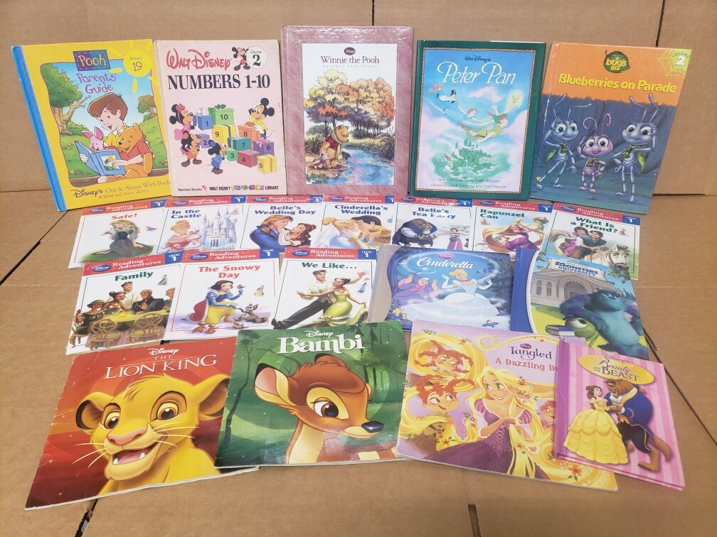 Lot of 10 Walt Disney Popular Cartoon Children Kids Books-MIX *RANDOM* UNSORTED