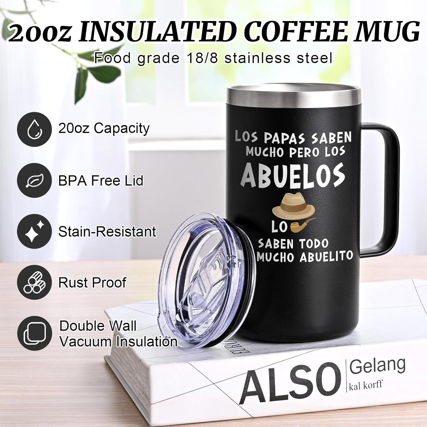 Abuelo Father&rsquo;S Day Gifts, Regalos Para El Mejor Abuelo Del Mundo, 20 Oz Grandfa
