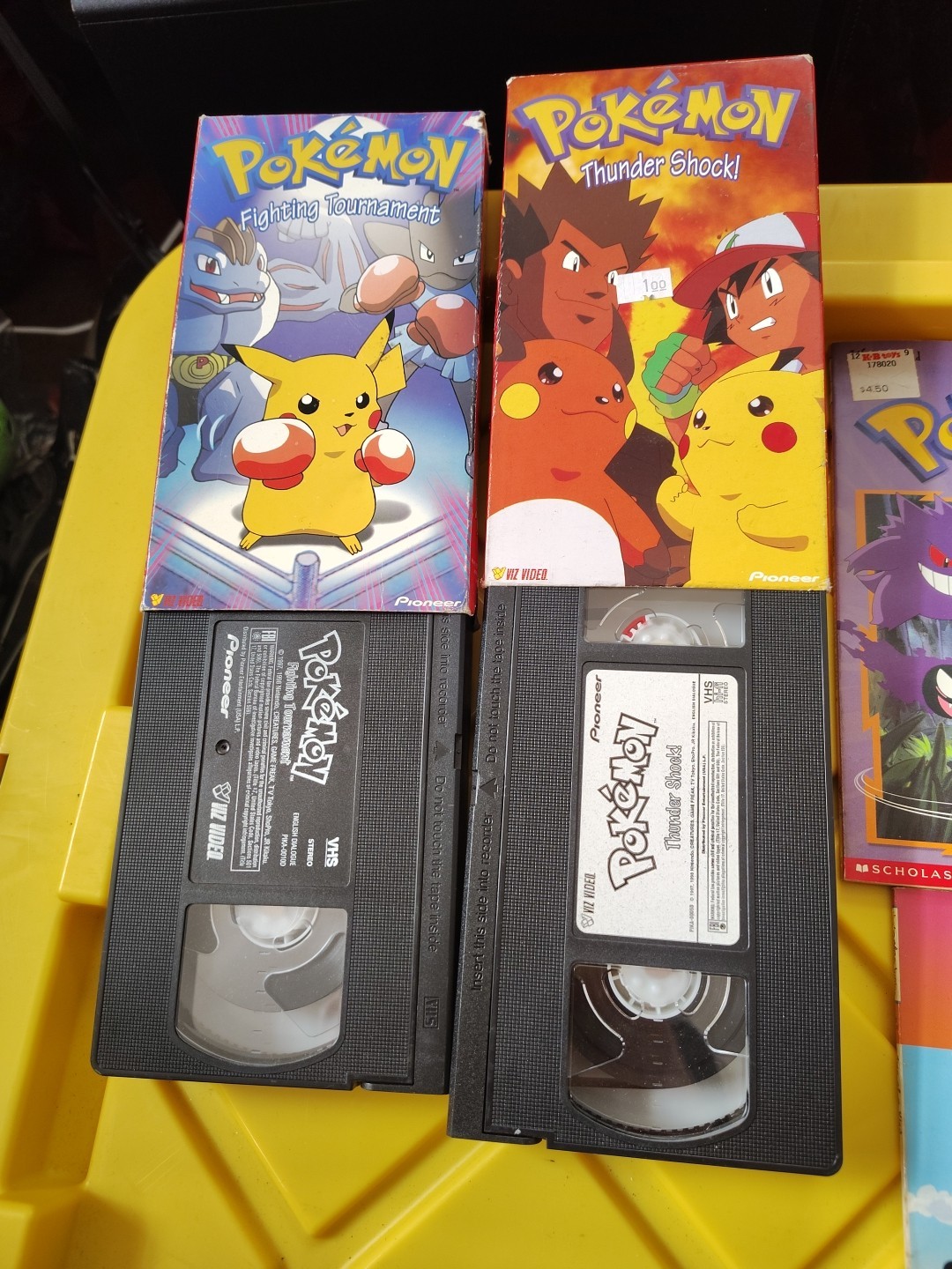 Pokemon Lot Of 6 Children&rsquo;s Chapter Books Vintage 2 VHS Pokemon VHS