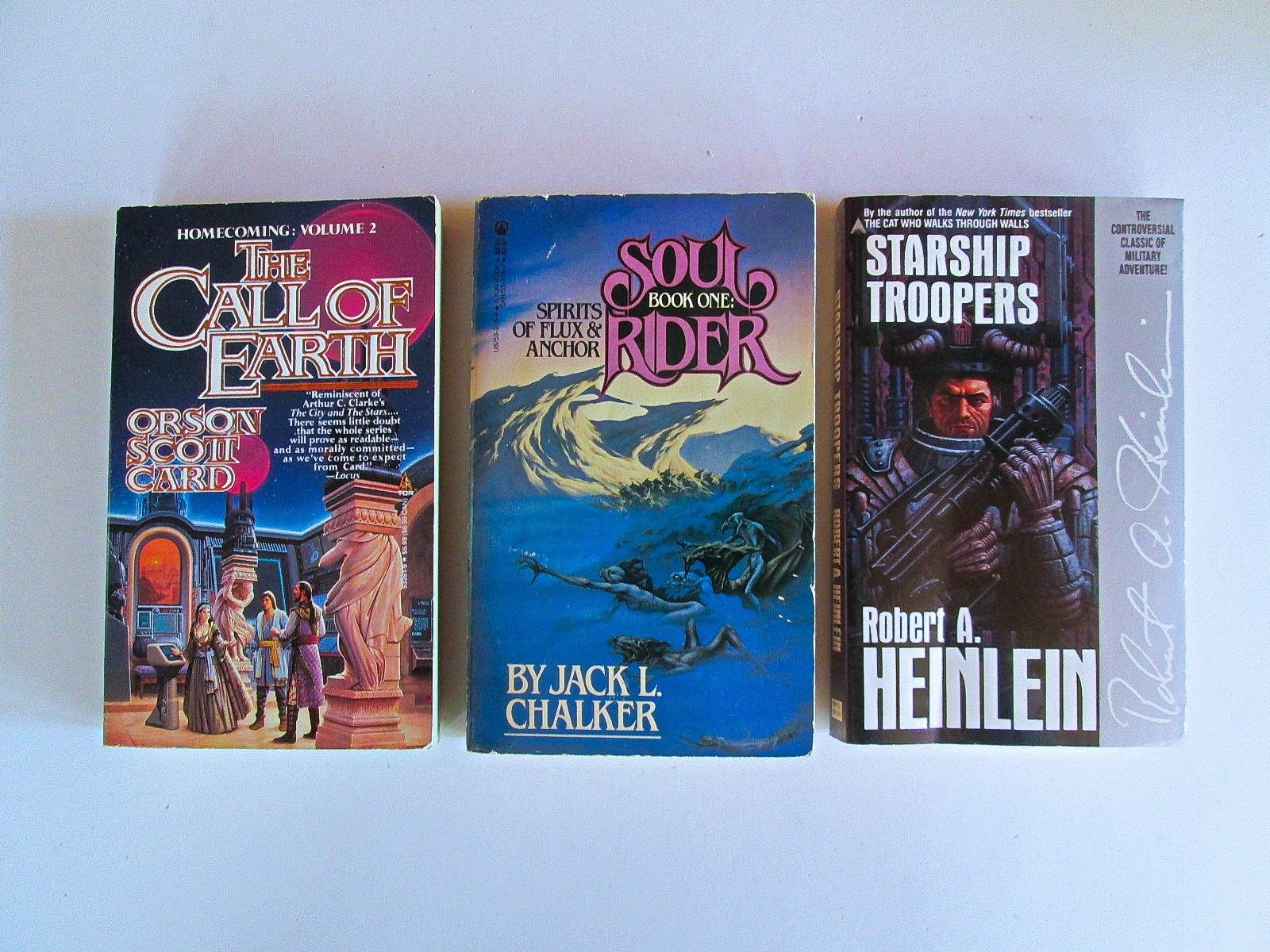Lot of 13 Science Fiction Paperback Novels, Heinlein Pohl Card Chalker and Other