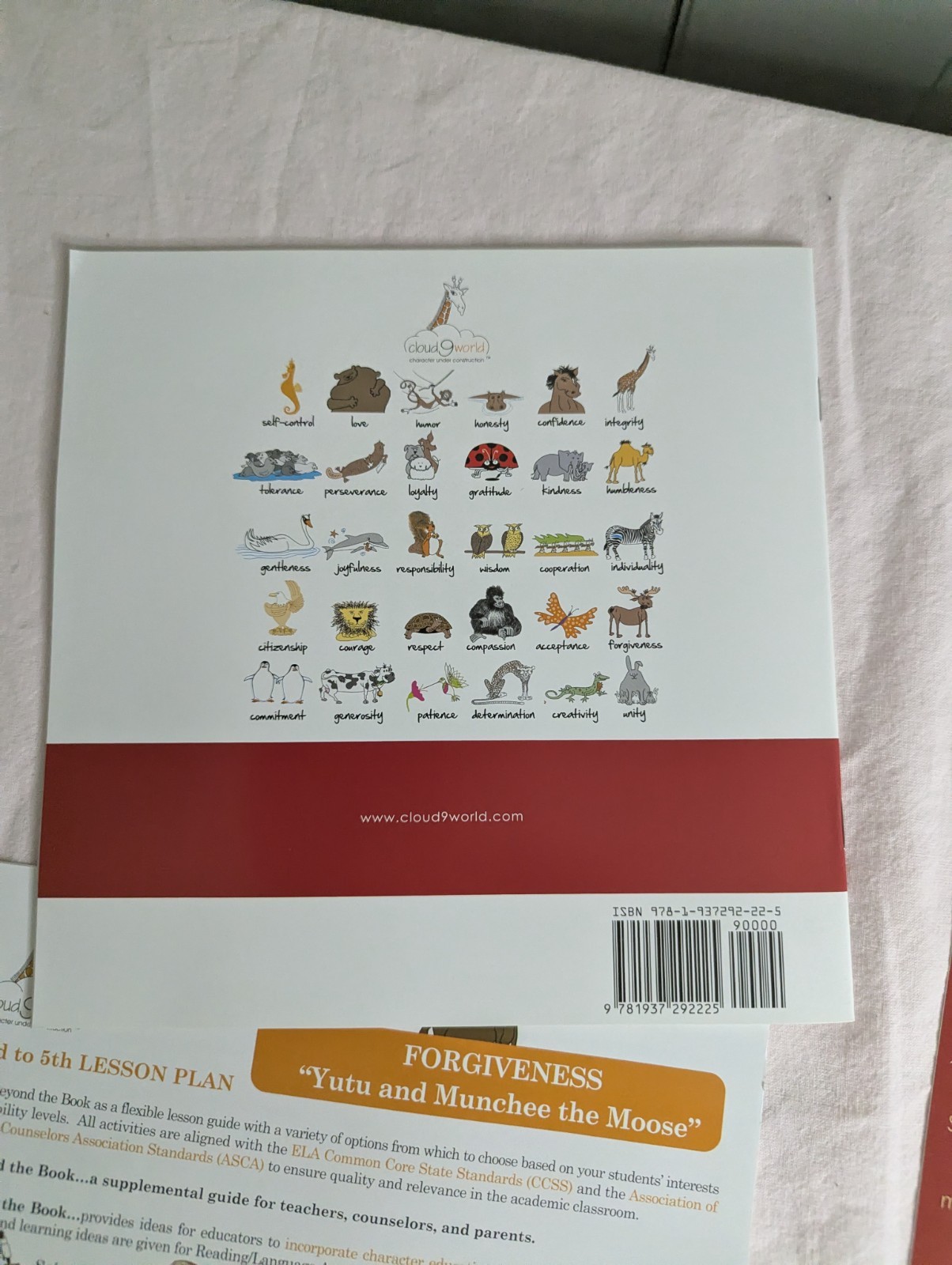 Home School Teachers Cloud 9 world character book FORGIVENESS 2nd -5th grade