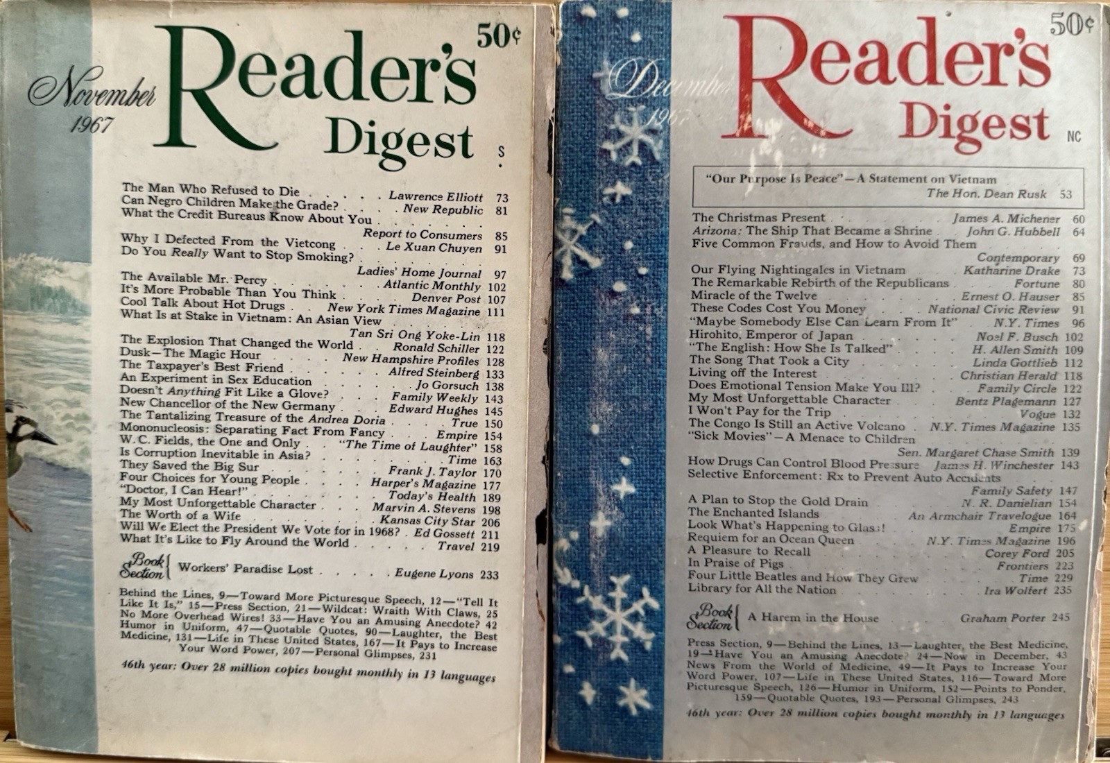 1967 November December READER&rsquo;S DIGEST MAGAZINE Vintage Ageless Fun Short Story