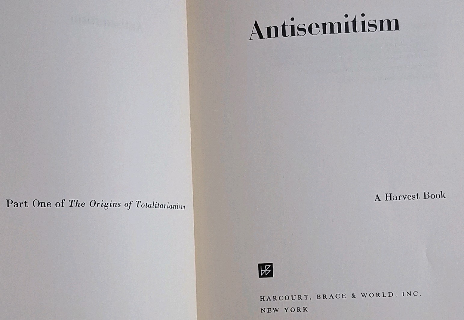 Hannah Arendt The Origins of Totalitarianism Trilogy PB Set 1970 HB 131-133