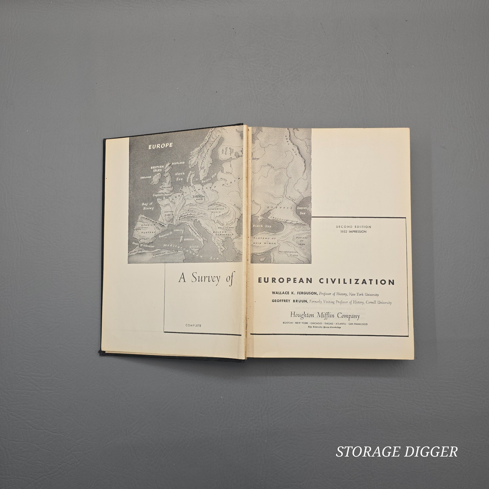 A Summary of European Civilization Wallace K. Ferguson 2nd Edition 1952 HC Book