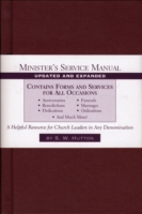 Minister&rsquo;s Service Manual Hardcover Samuel Ward Hutton