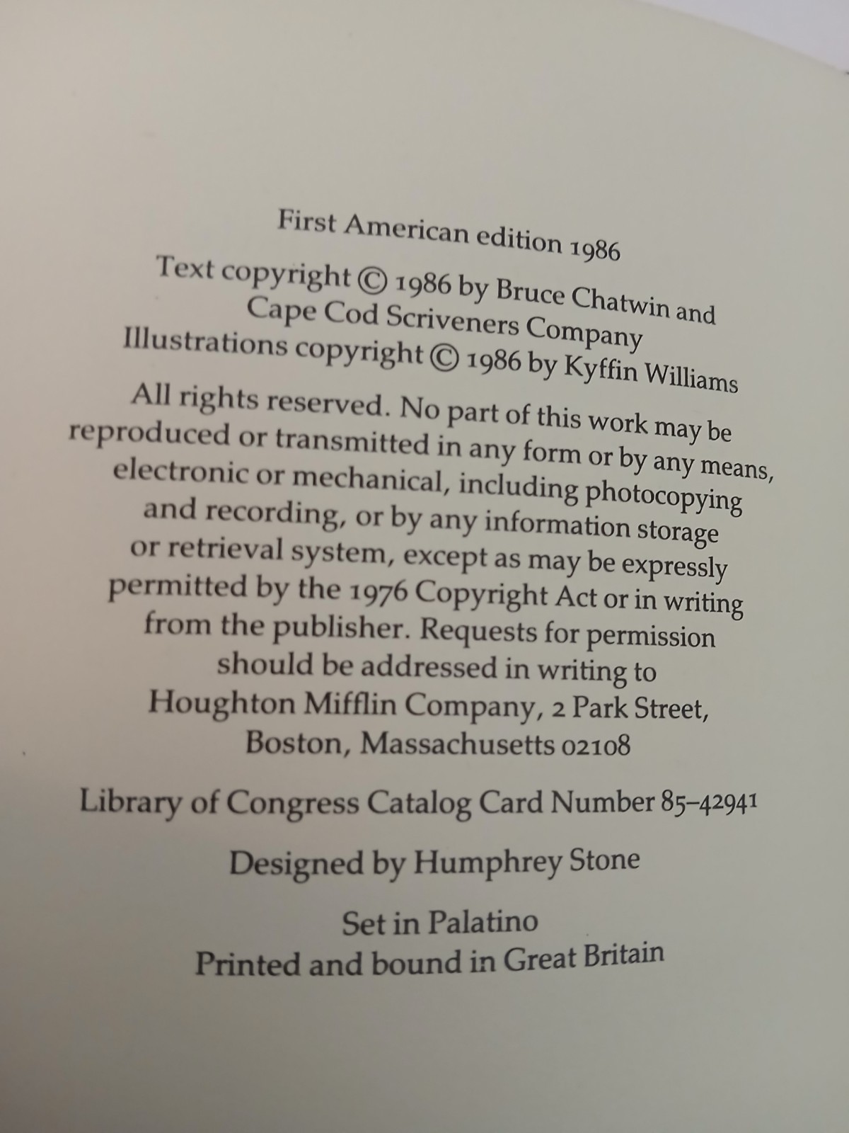 Patagonia Revisited von Bruce Chatwin und Paul Theroux 1. Auflage 1986