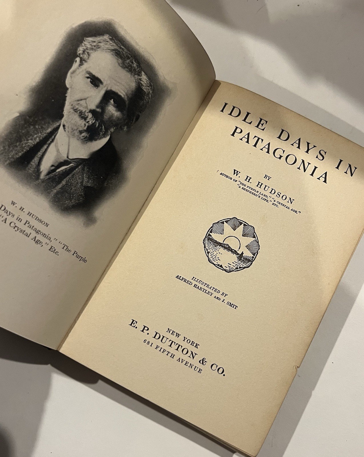 Idle Days in Patagonia W.H. Hudson 1917 hardcover book