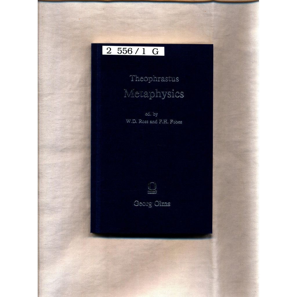 Metaphysics: In Englisch und Griechisch TheophrastusSir William D. Ross und Fra