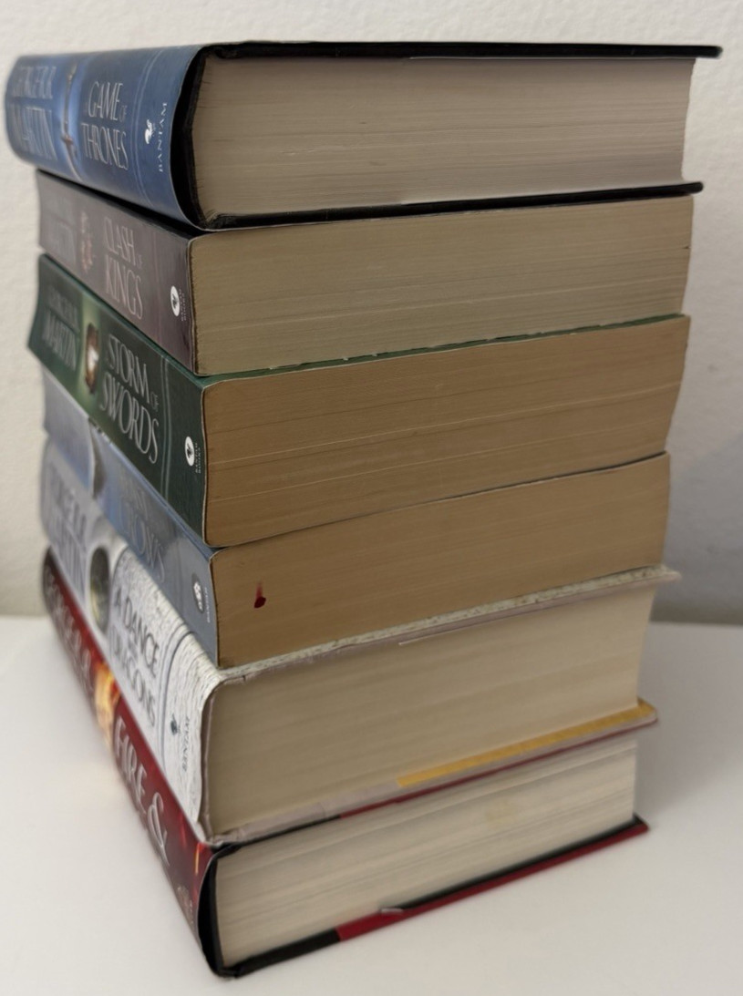 George R R Martin Game of Thrones Book Lot of 6 Books 3 Hardcover Fire & Blood