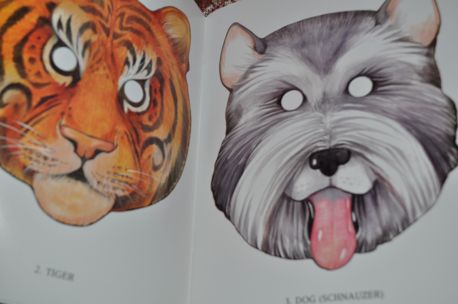 2 CUT AND MAKE ANIMAL MASKS IN FULL COLOR & COLOR &lsquo;N CUT ANMAL MASKS BOOKS
