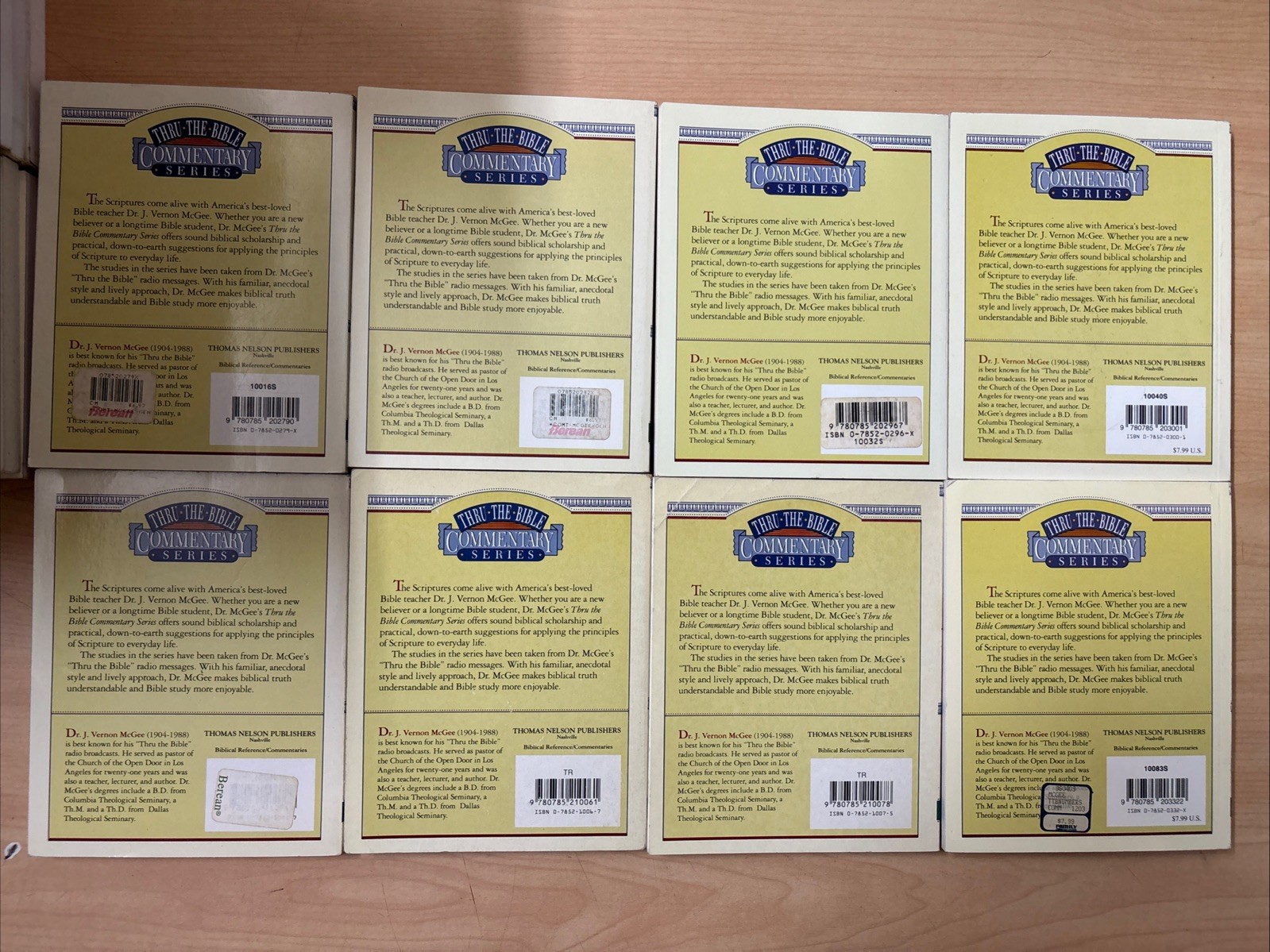 Lot 60 Thru the Bible Commentary Series Complete 60 Book Set J. Vernon McGee PB