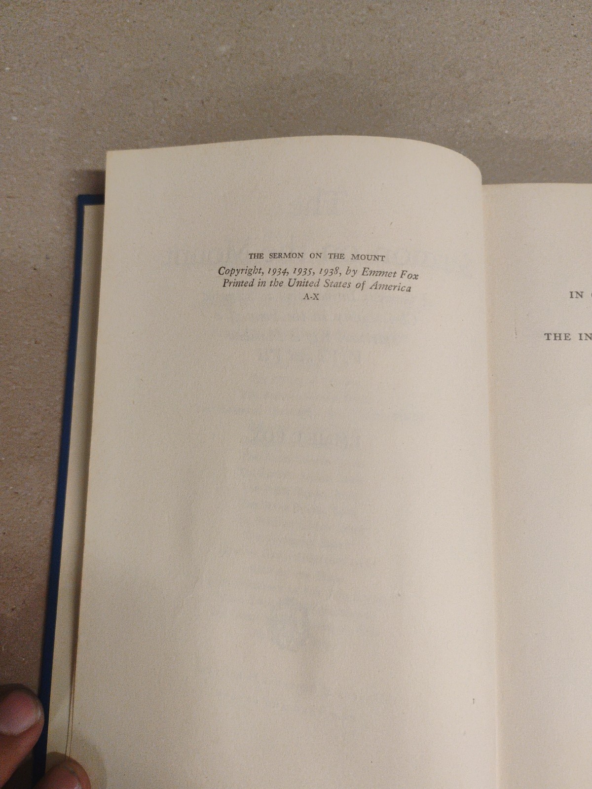 Emmet Fox The Sermon On The Mount Vintage Hardcover Spirituality 1930s (C26)