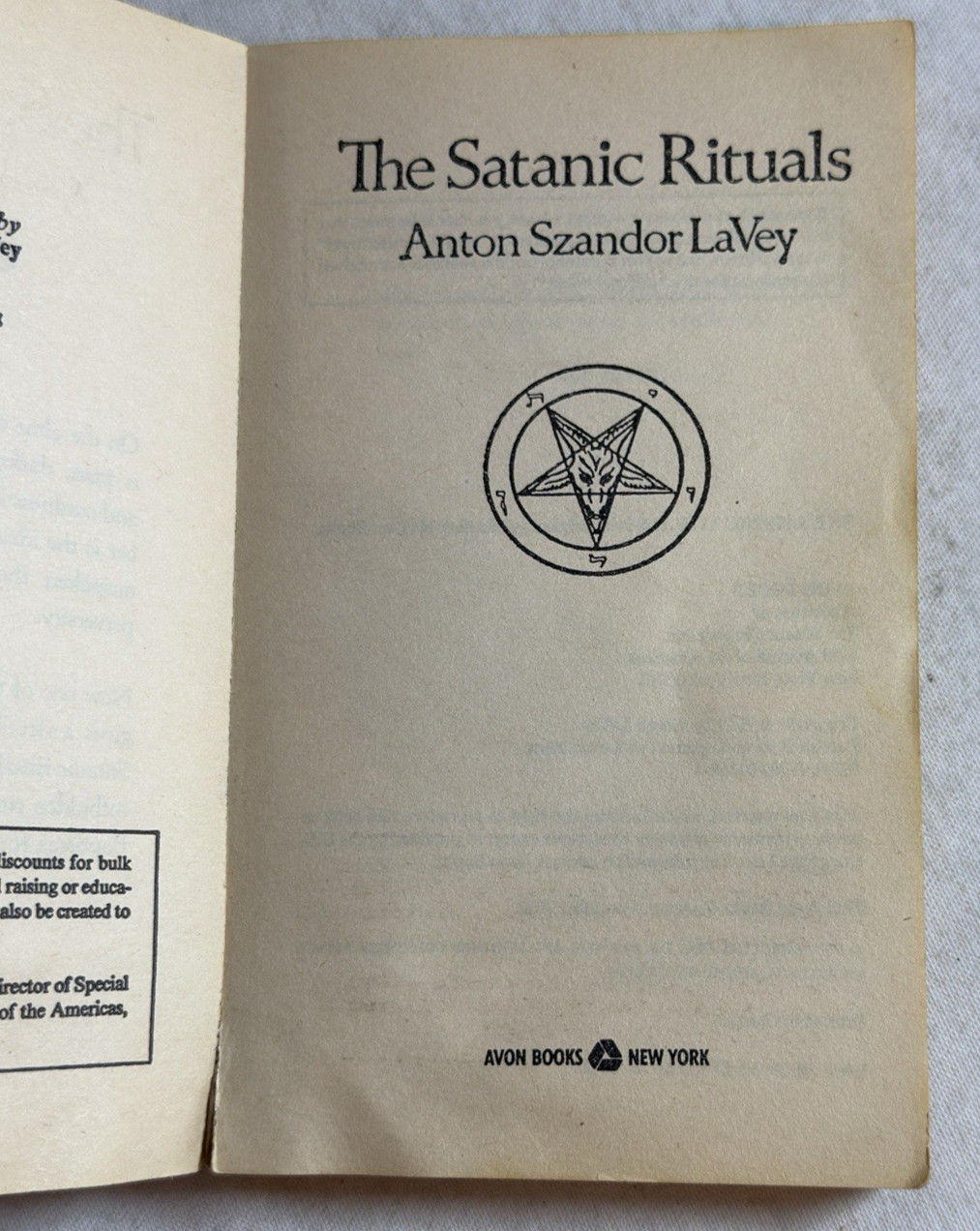 The Satanic Rituals: Companion to The Satanic Bible by Anton Szandor LaVey, 1972