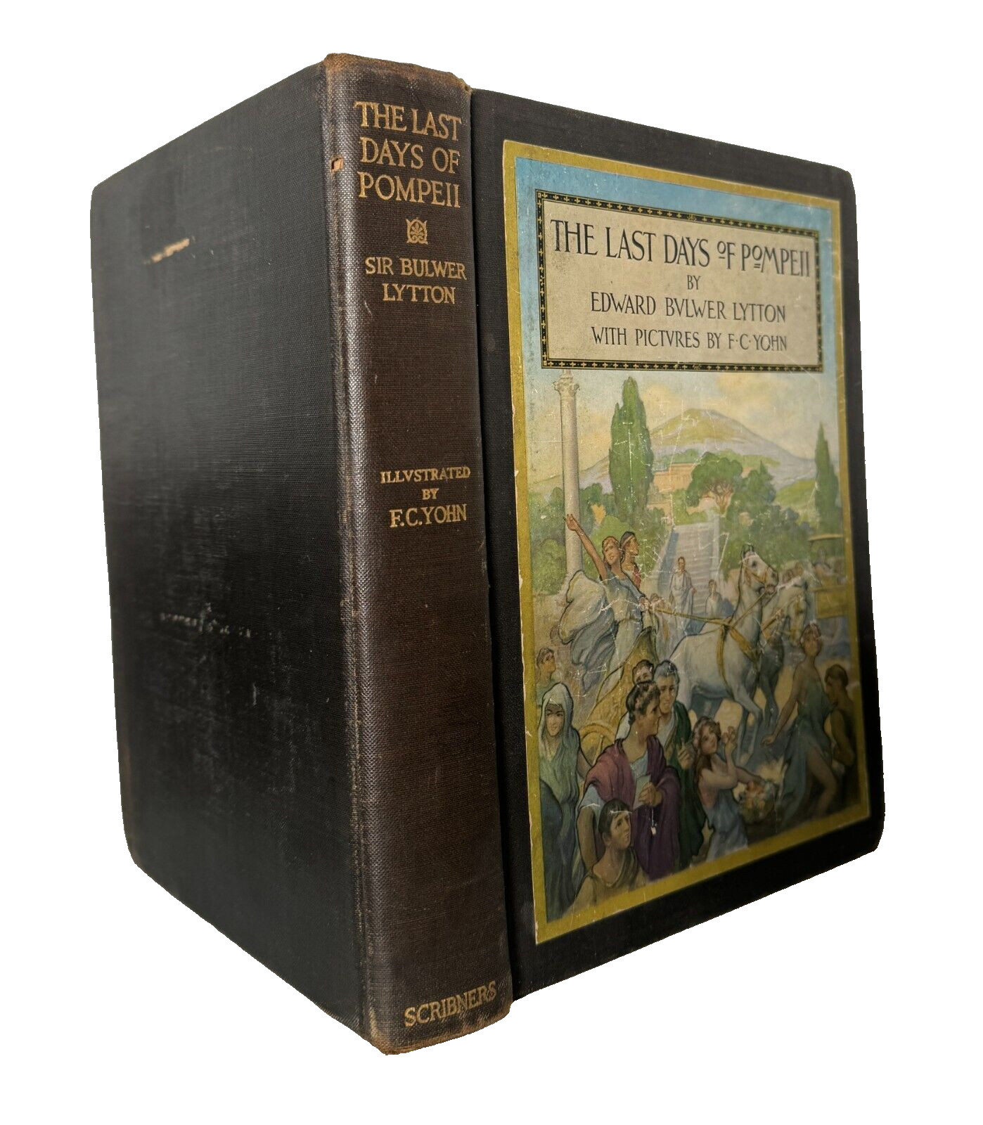 THE LAST DAYS OF POMPEII Edward Bulwer Lytton F C Yohn 1929 9 Color Plates