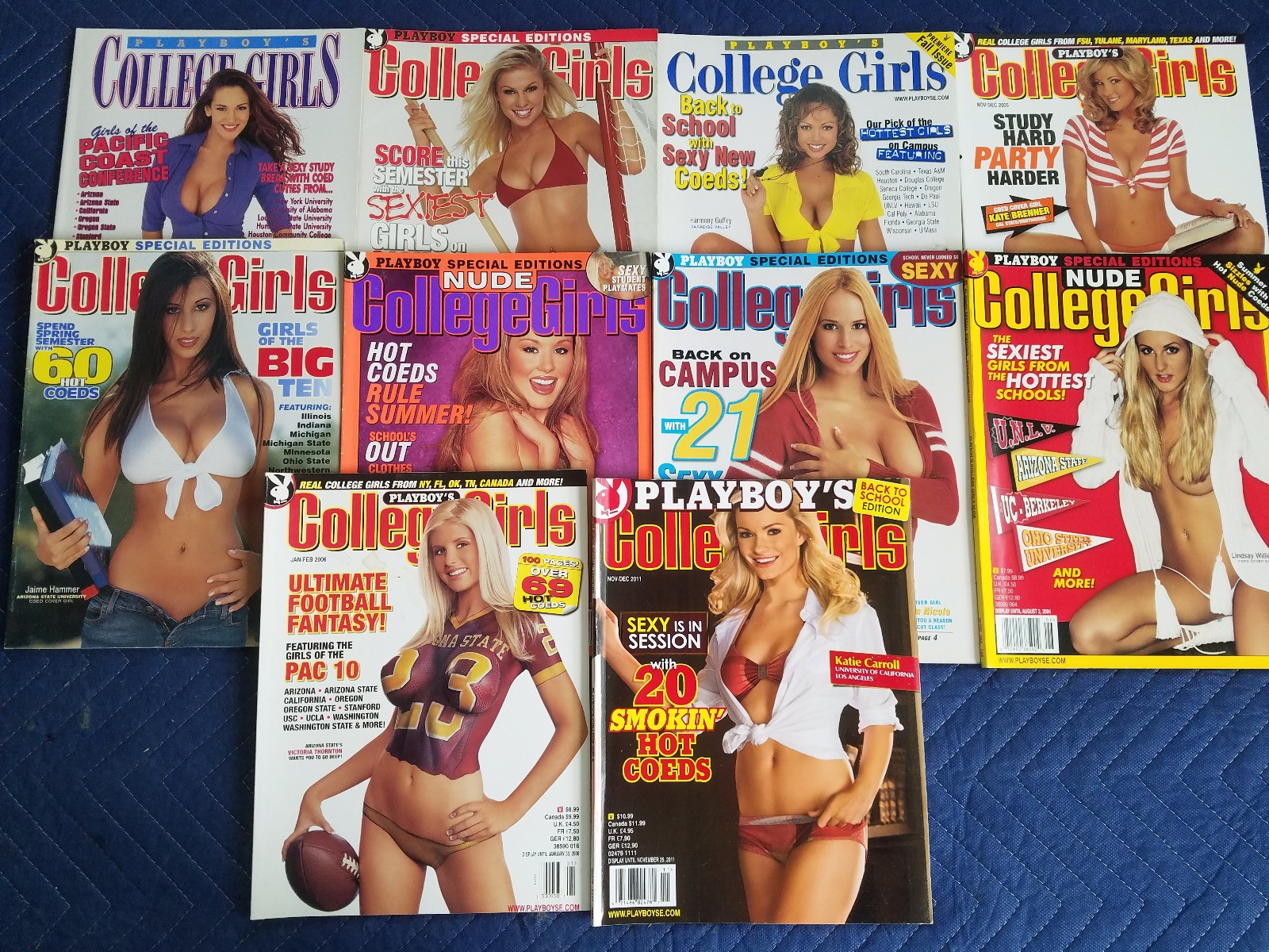 10 Playboy Press Special Editions COLLEGE GIRLS from 2000&rsquo;s