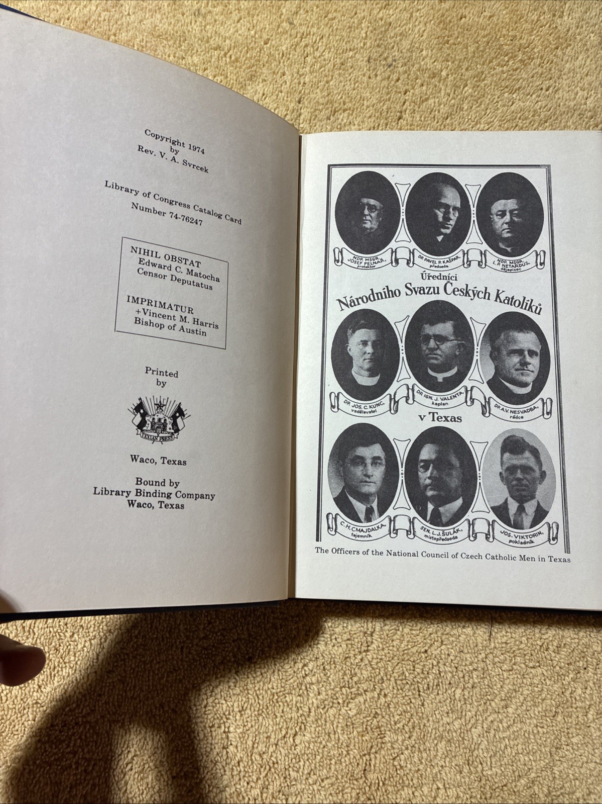 A History of the Czech-Moravian Catholic Communities of Texas – SIGNED