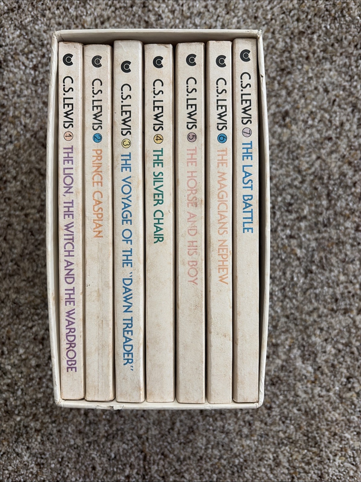 The Chronicles Of Narnia Complete Box Set 1970 Books 1-7 Vintage Collier