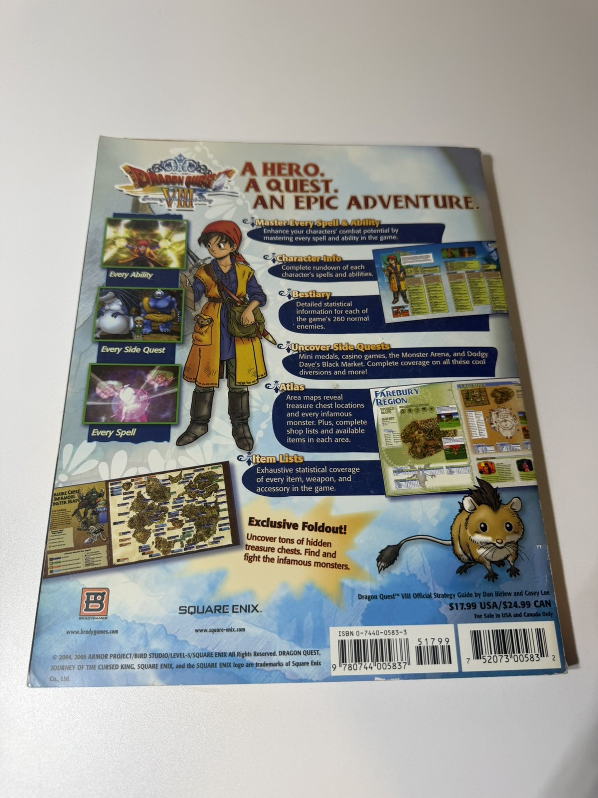 Dragon Quest VIII: Journey of the Cursed King Bradygames With Map