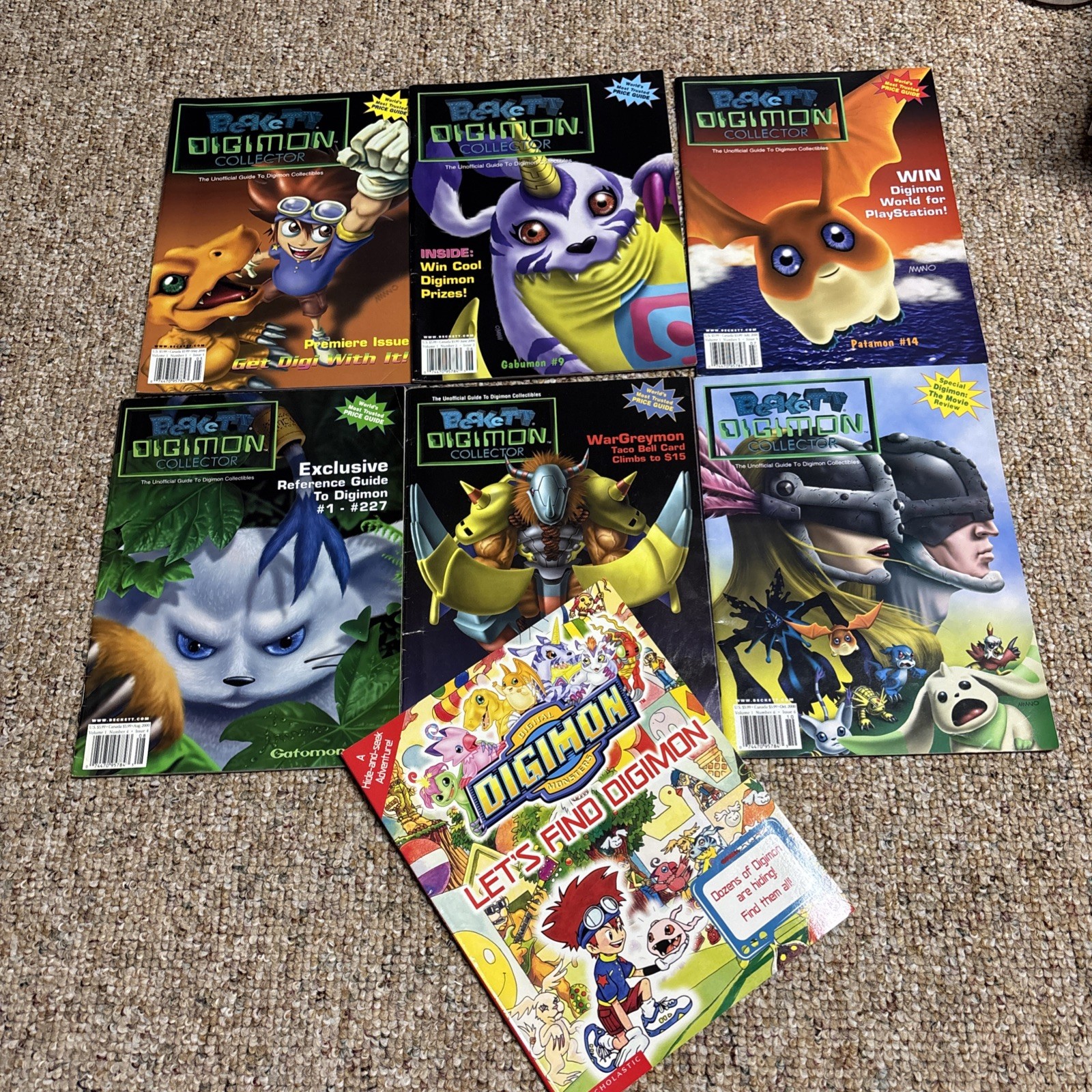 Lot of 6 Vintage 2000 #1-6 Digimon Books – conditions vary +Let&rsquo;s find Digimon