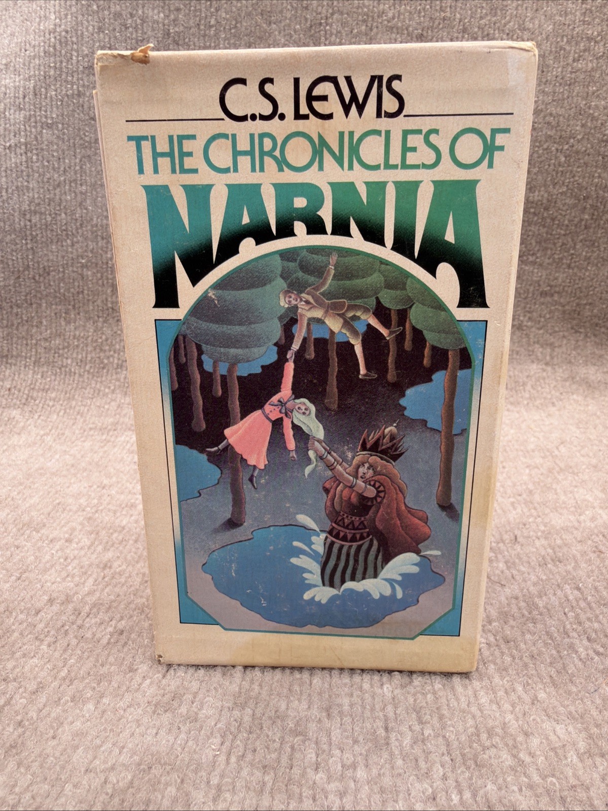Vtg 1970&rsquo;s The Chronicles of Narnia 6 Book Box Set C.S. Lewis Collier/Macmillian