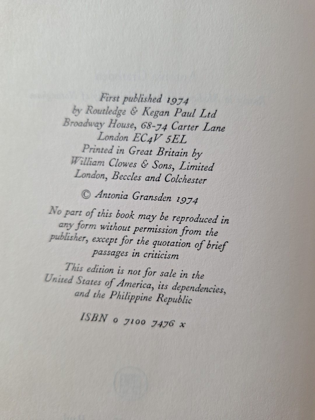 HISTORICAL WRITING IN ENGLAND, C. 550-C. 1307 By Antonia Gransden Hardcover 1974