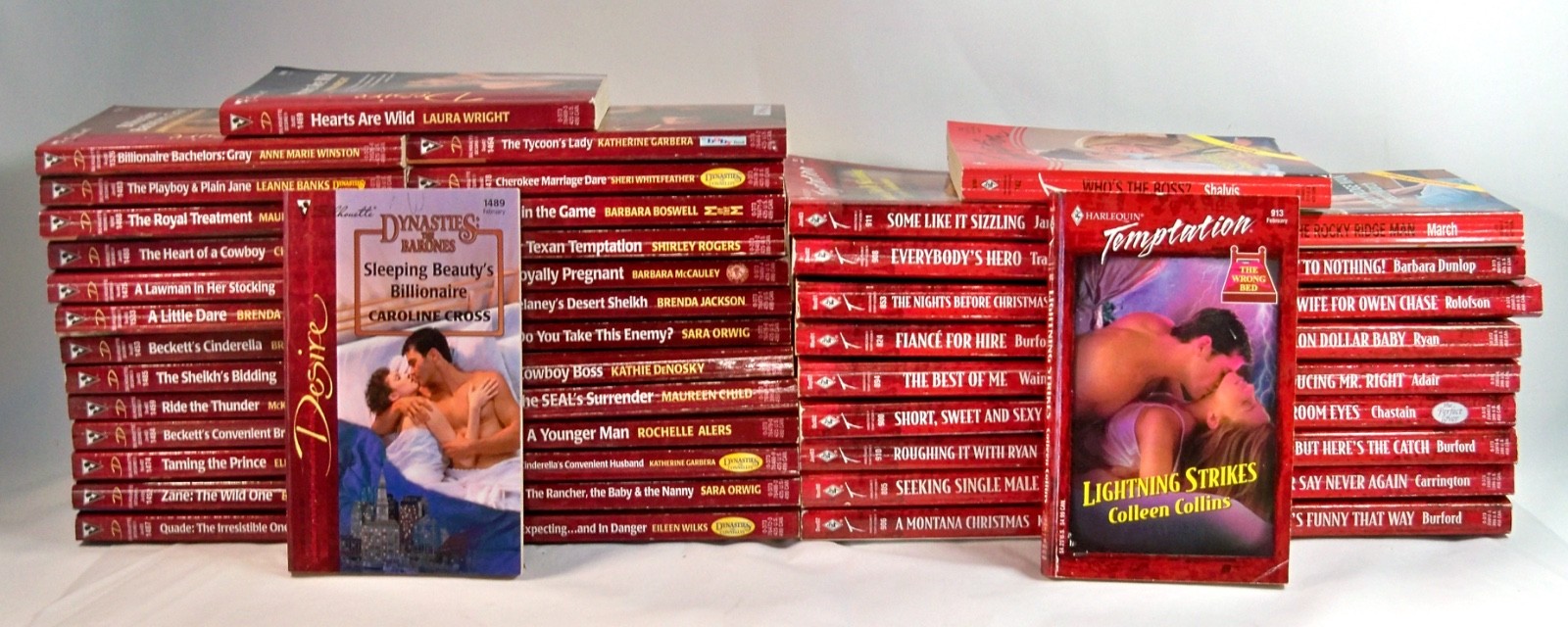 Lot of 48 Vintage Harlequin/Silhouette &lsquo;Desire&rsquo; & &lsquo;Temptation&rsquo; Series Paperbacks
