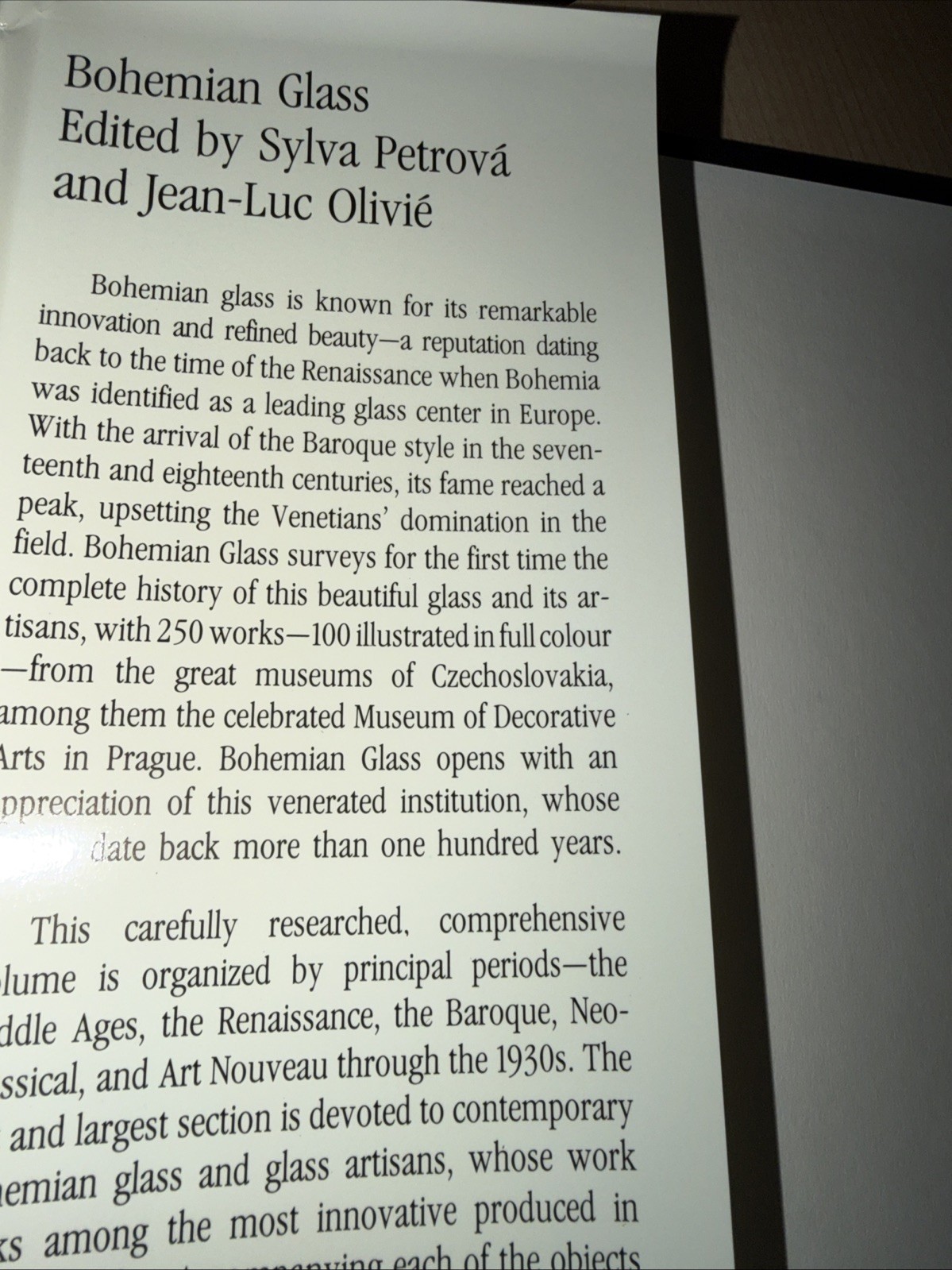 BOHEMIAN GLASS Petrova & Olivie Hardcover Book Collector Color Photos History