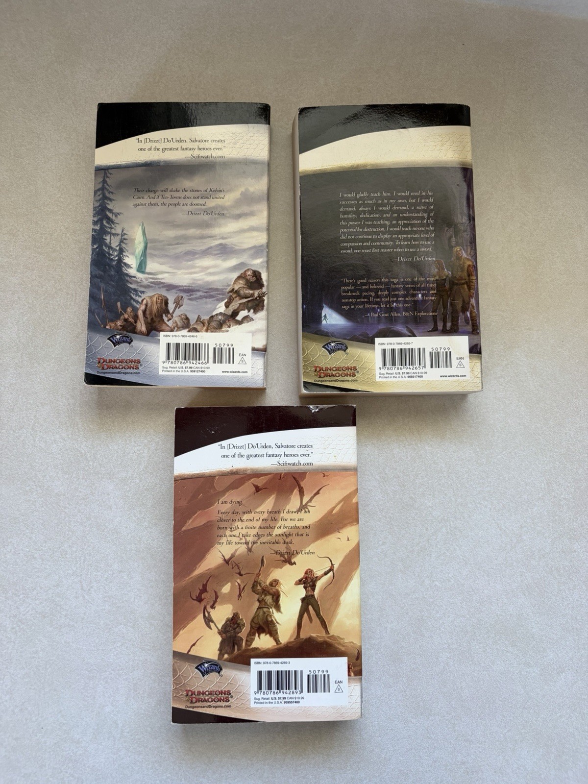 Icewind Dale Trilogy Set Lot Legend of Drizzt R A Salvatore Pb Forgotten Realms