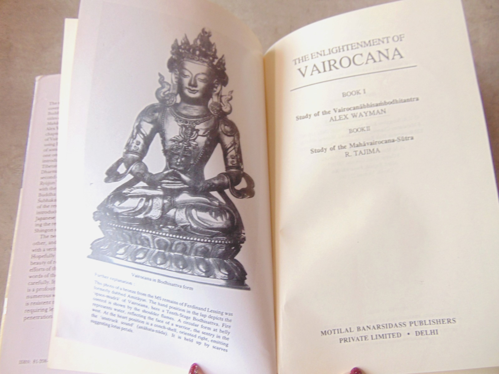 The Enlightenment of Vairocana Wayman Tajima Buddhist Tradition Series HB DJ