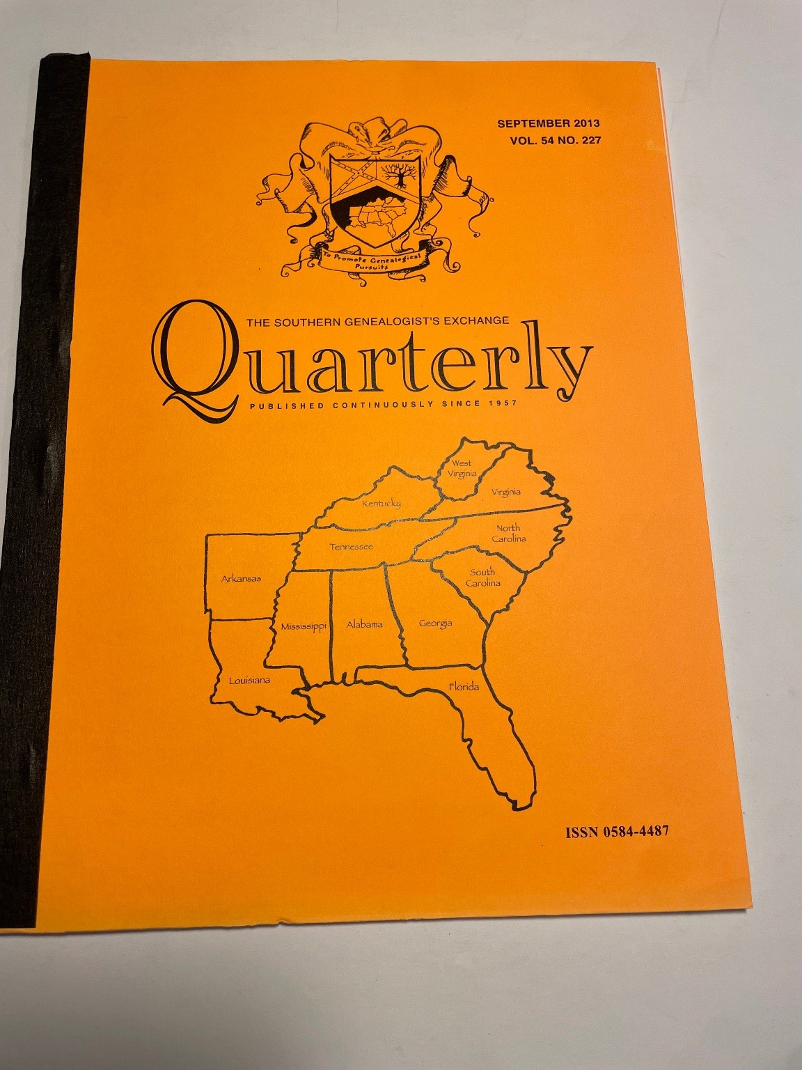Southern Genealogist&rsquo;s Exchange Quarterly 2013 Vol 54 No 227 Genealogy