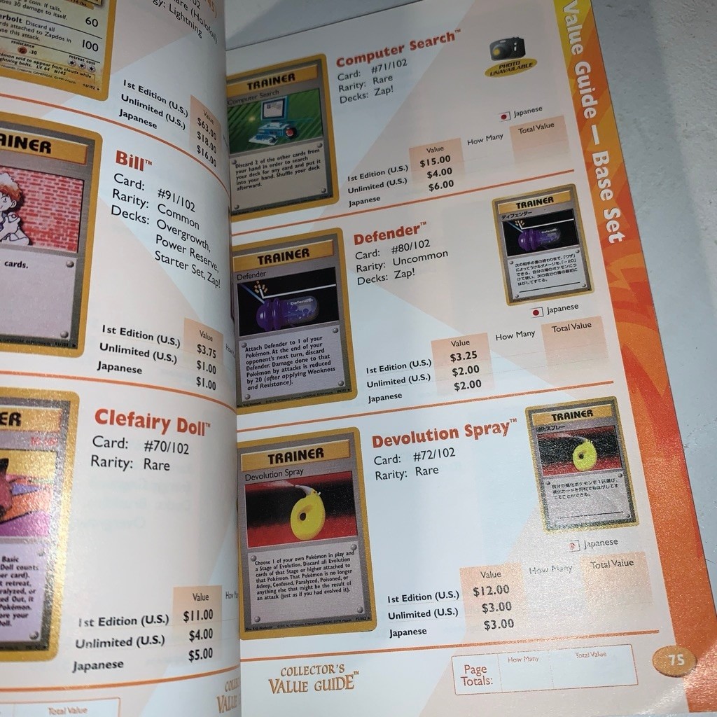 Unbranded Pokemon Collector&rsquo;s Value Guide One Size Yellow Purple